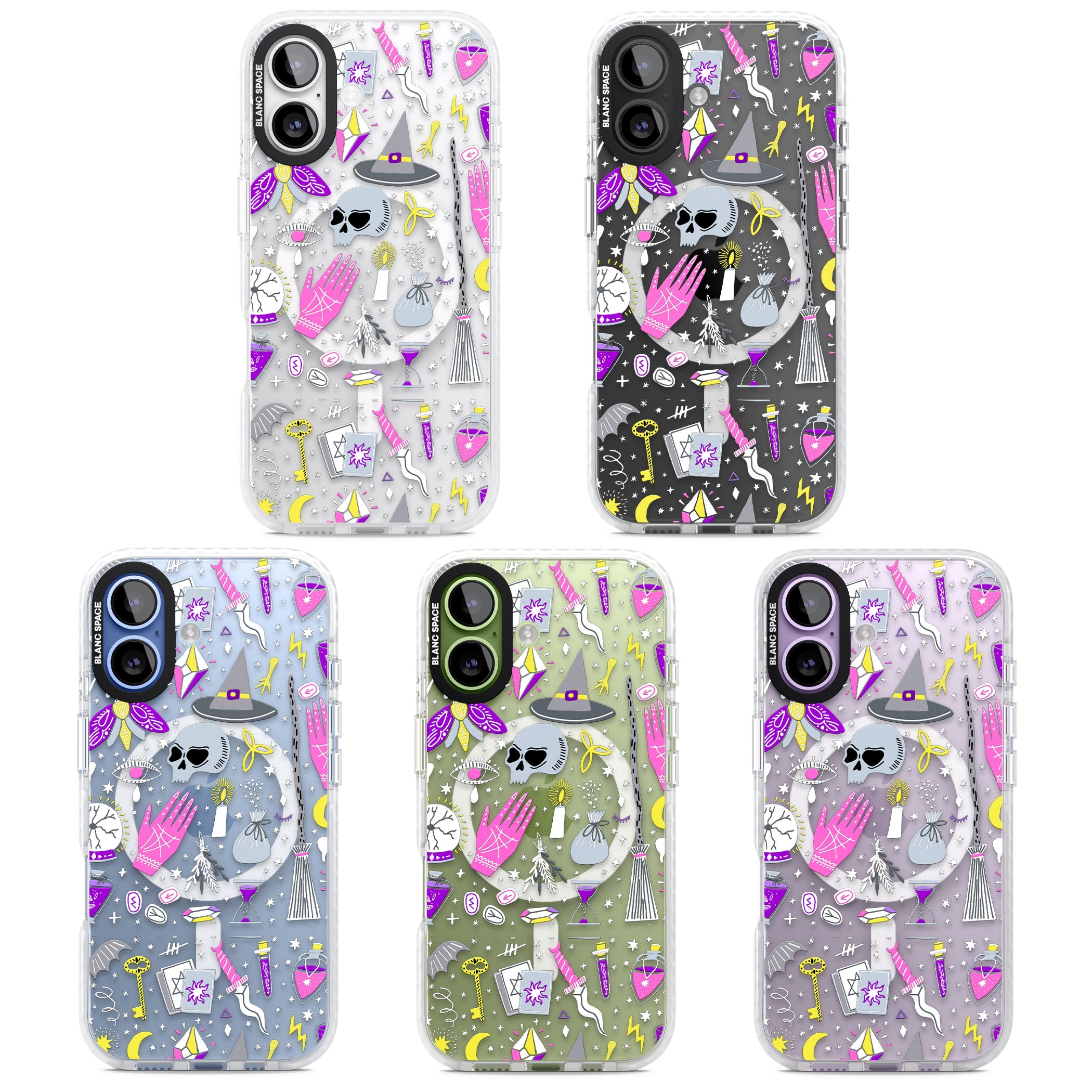 Black Magic Pattern iPhone 17 Impact Pro Clear Phone Case APT Impact Protection