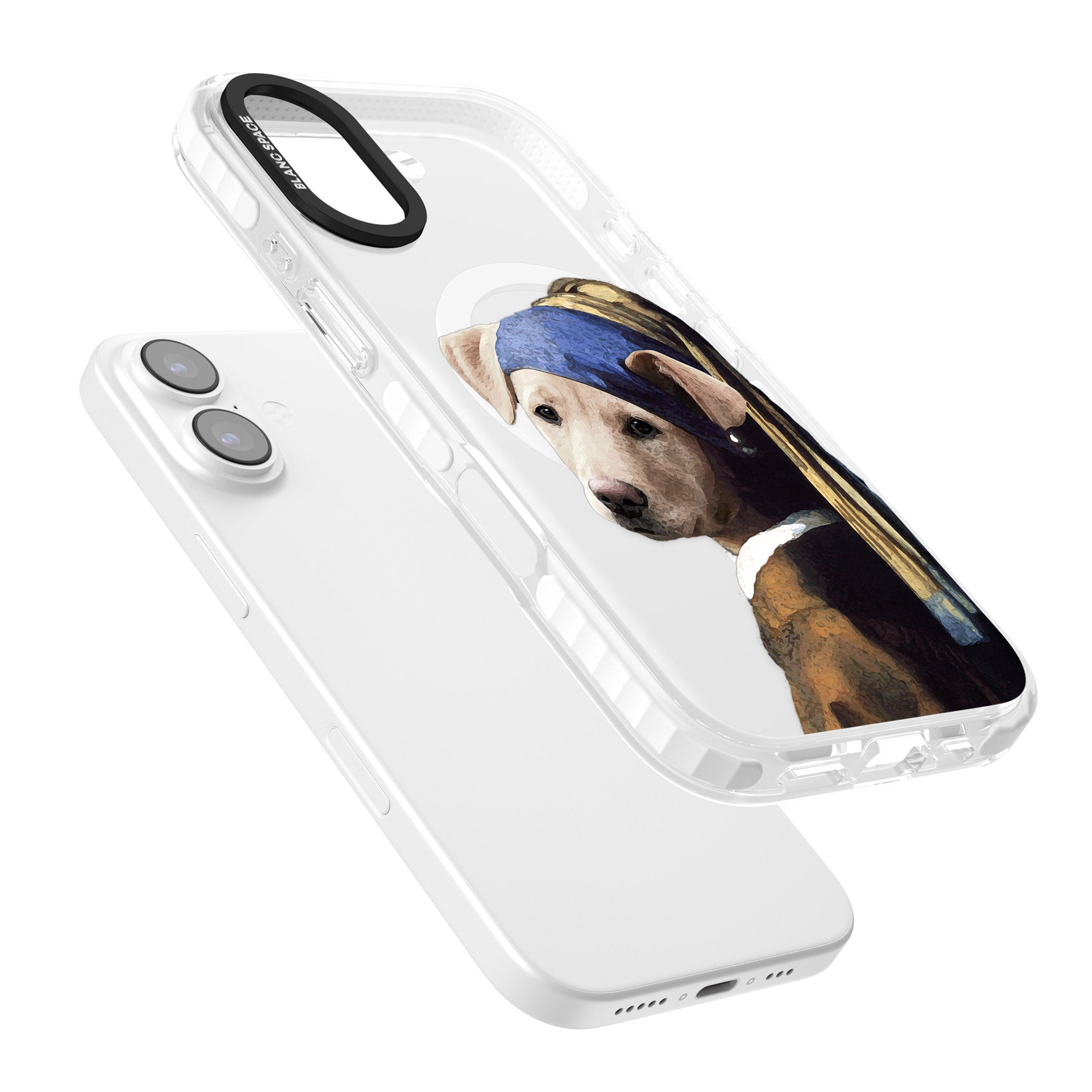 Doggo With A Pearl Earring iPhone 17 Impact Pro Clear Phone Case Colours