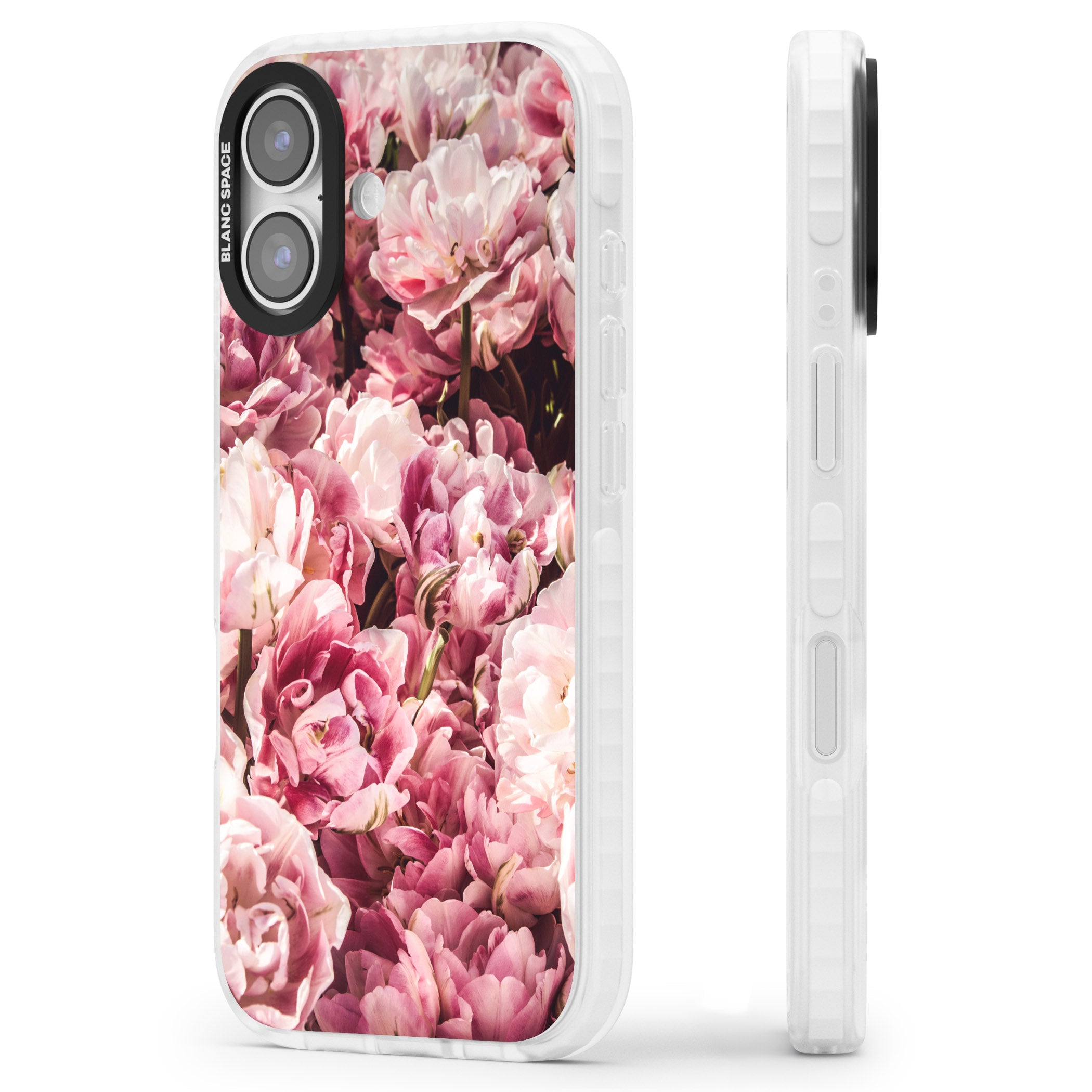 Petal Blush iPhone 17 Impact Pro Clear Phone Case Side Profile