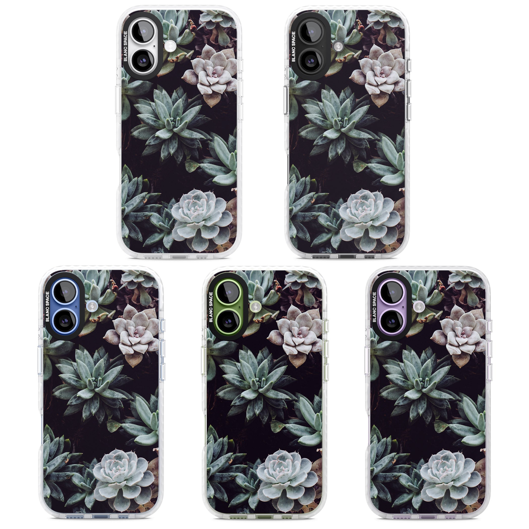 Succulent Bloom Mixed iPhone 17 Impact Pro Clear Phone Case APT Impact Protection