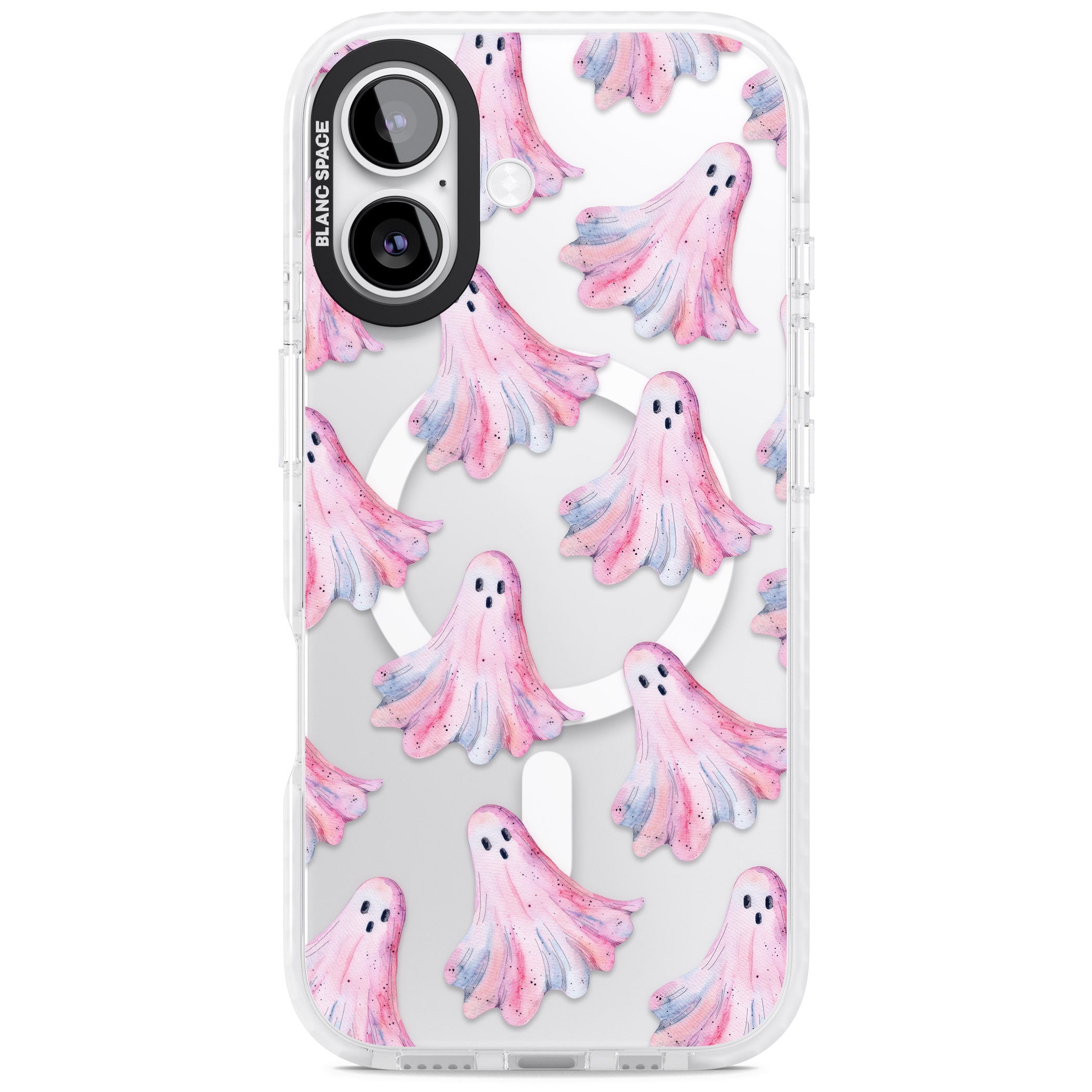 Pink Ghosts iPhone 17 Impact Pro Clear Phone Case