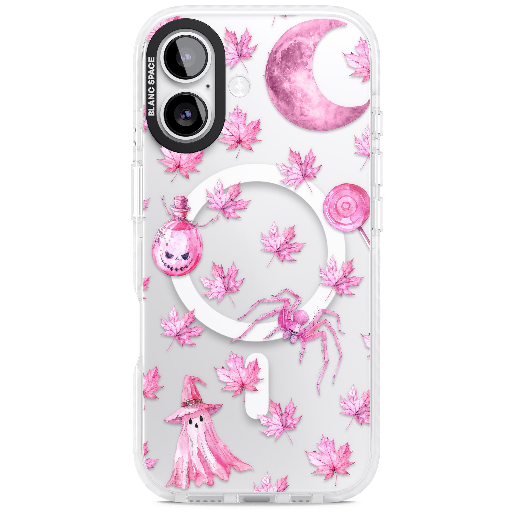 Pink Moon Maple iPhone 17 Impact Pro Clear Phone Case