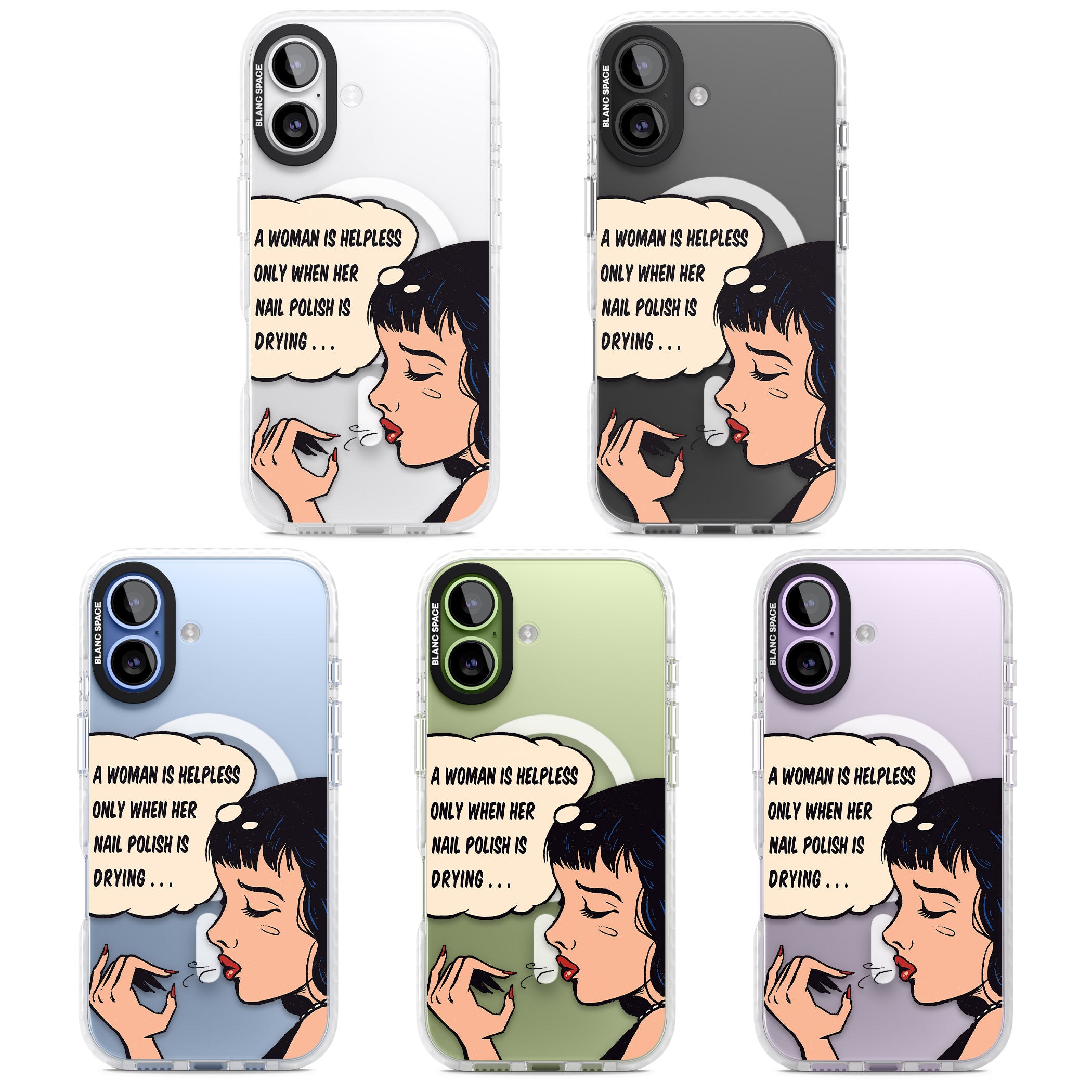 Drying Nails Pop Art iPhone 17 Impact Pro Clear Phone Case APT Impact Protection