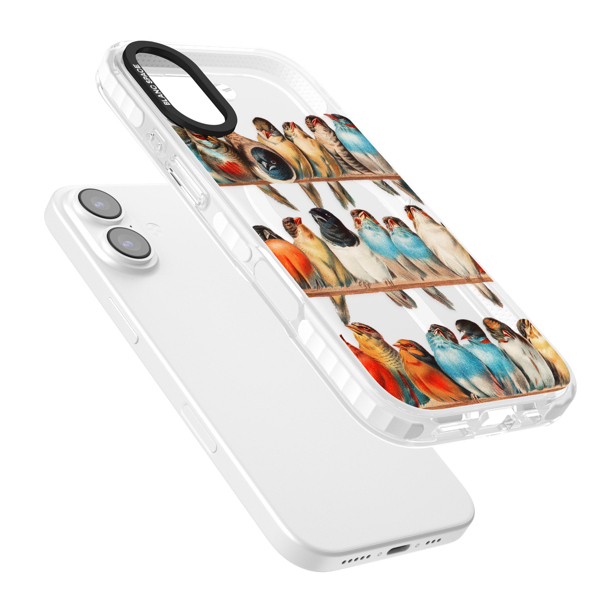 A Perch Of Birds iPhone 17 Impact Pro Clear Phone Case Colours