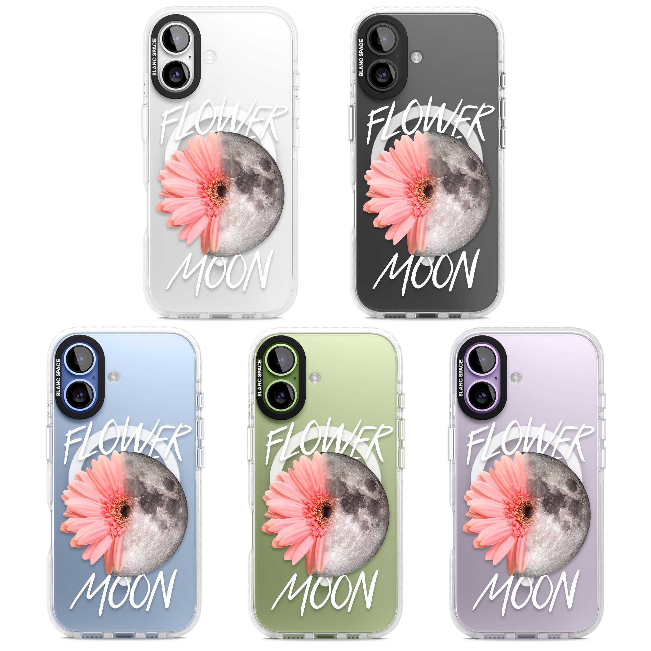 Flower Moon iPhone 17 Impact Pro Clear Phone Case APT Impact Protection