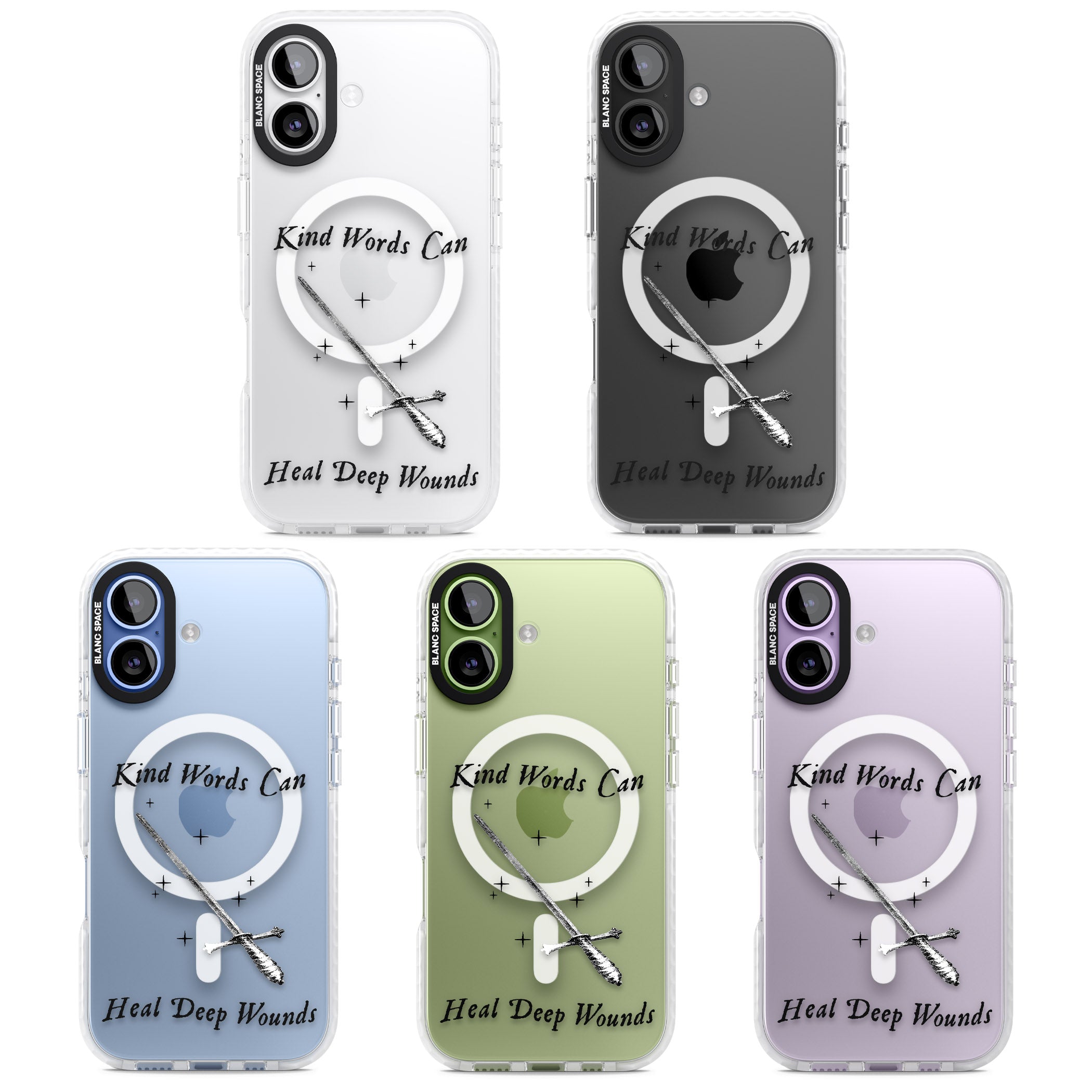 Kind Words Can Heal Deep Wounds iPhone 17 Impact Pro Clear Phone Case APT Impact Protection