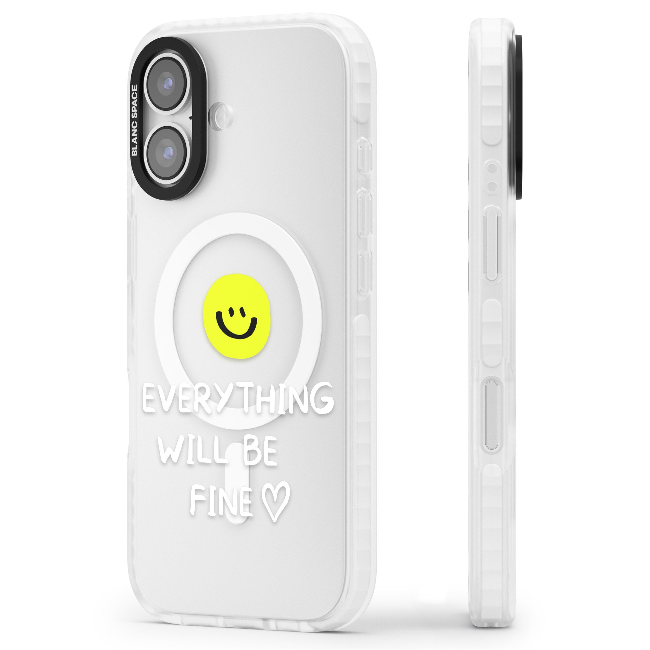 Everything Will Be Fine iPhone 17 Impact Pro Clear Phone Case Side Profile