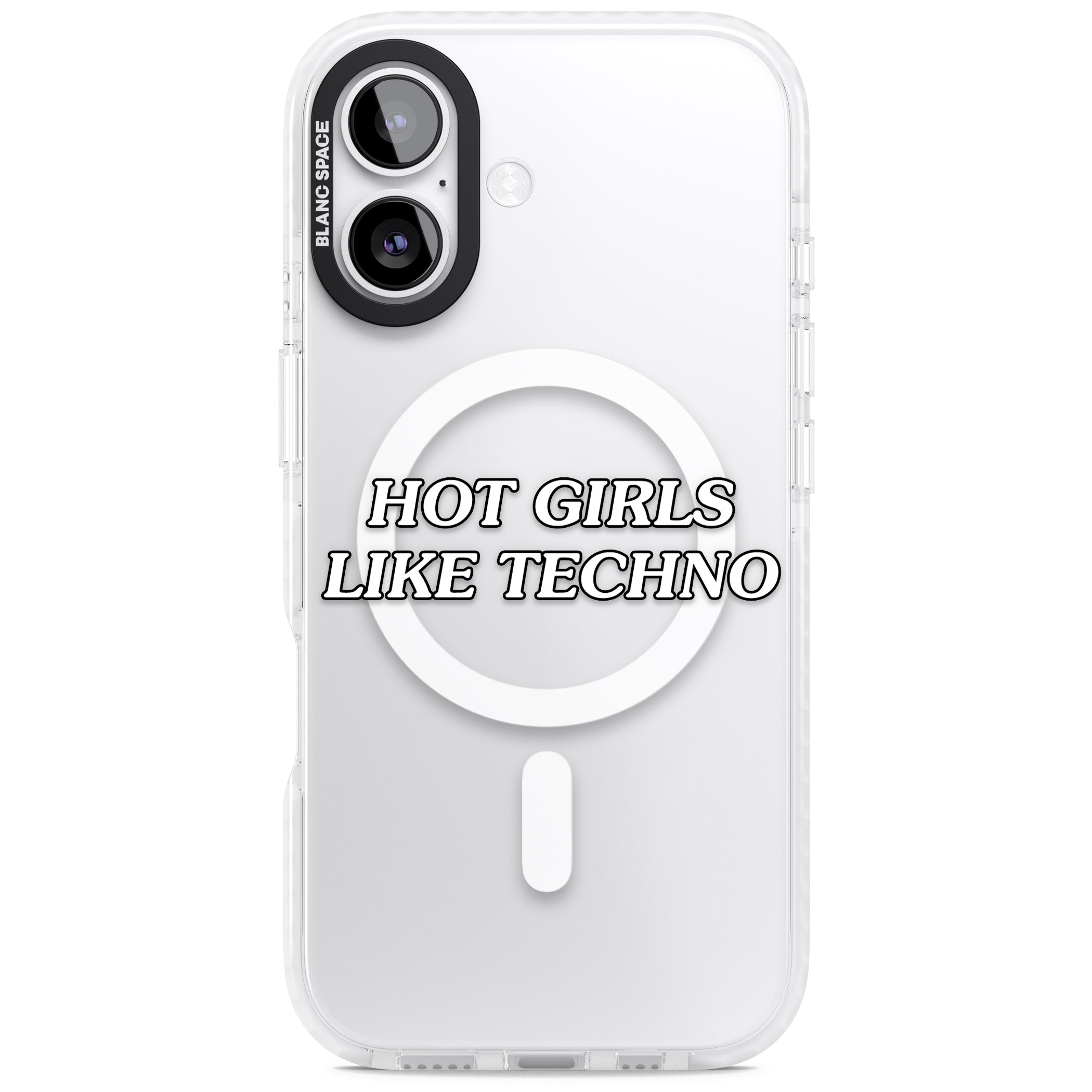 Hot Girls Like Techno iPhone 17 Impact Pro Clear Phone Case