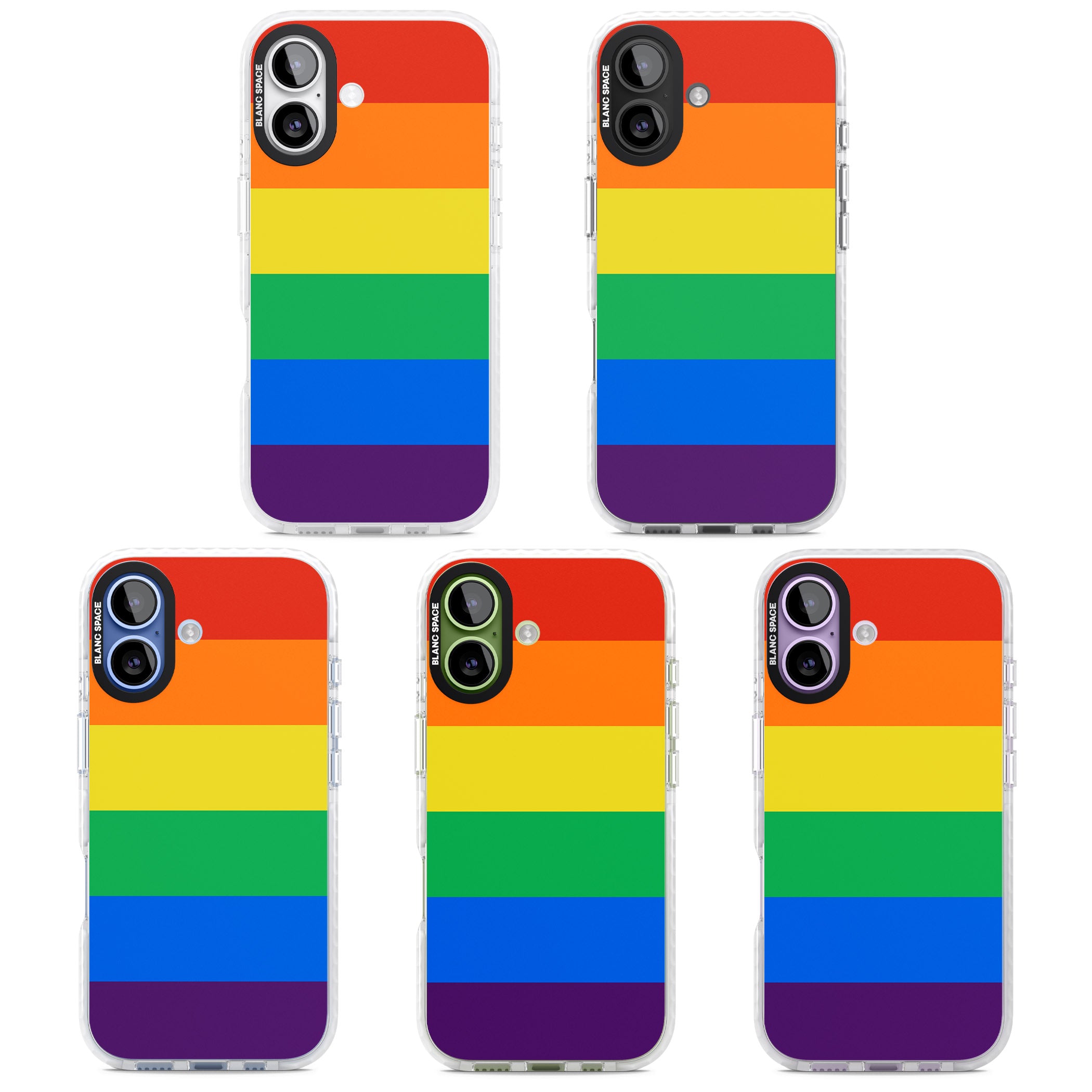 Rainbow Stripes iPhone 17 Impact Pro Clear Phone Case APT Impact Protection