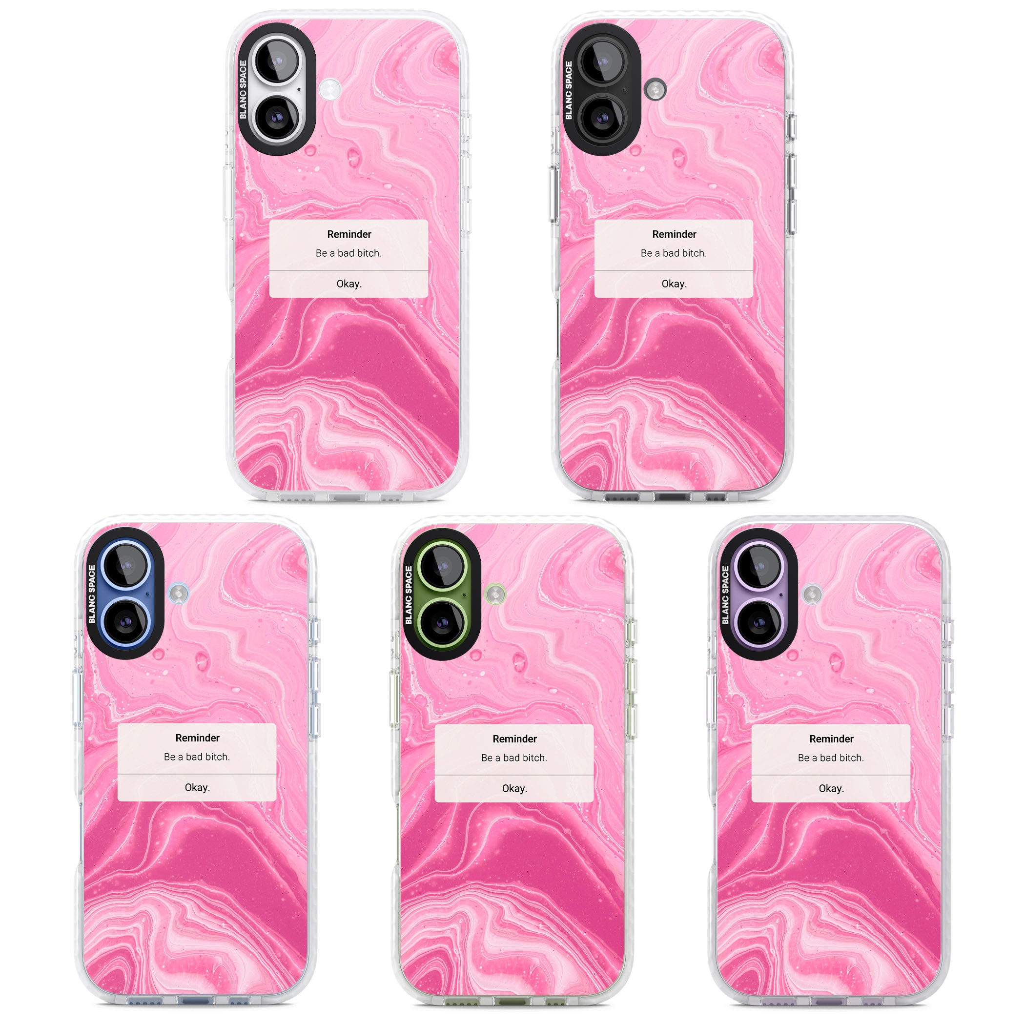 Bad Bitch Reminder iPhone 17 Impact Pro Clear Phone Case APT Impact Protection