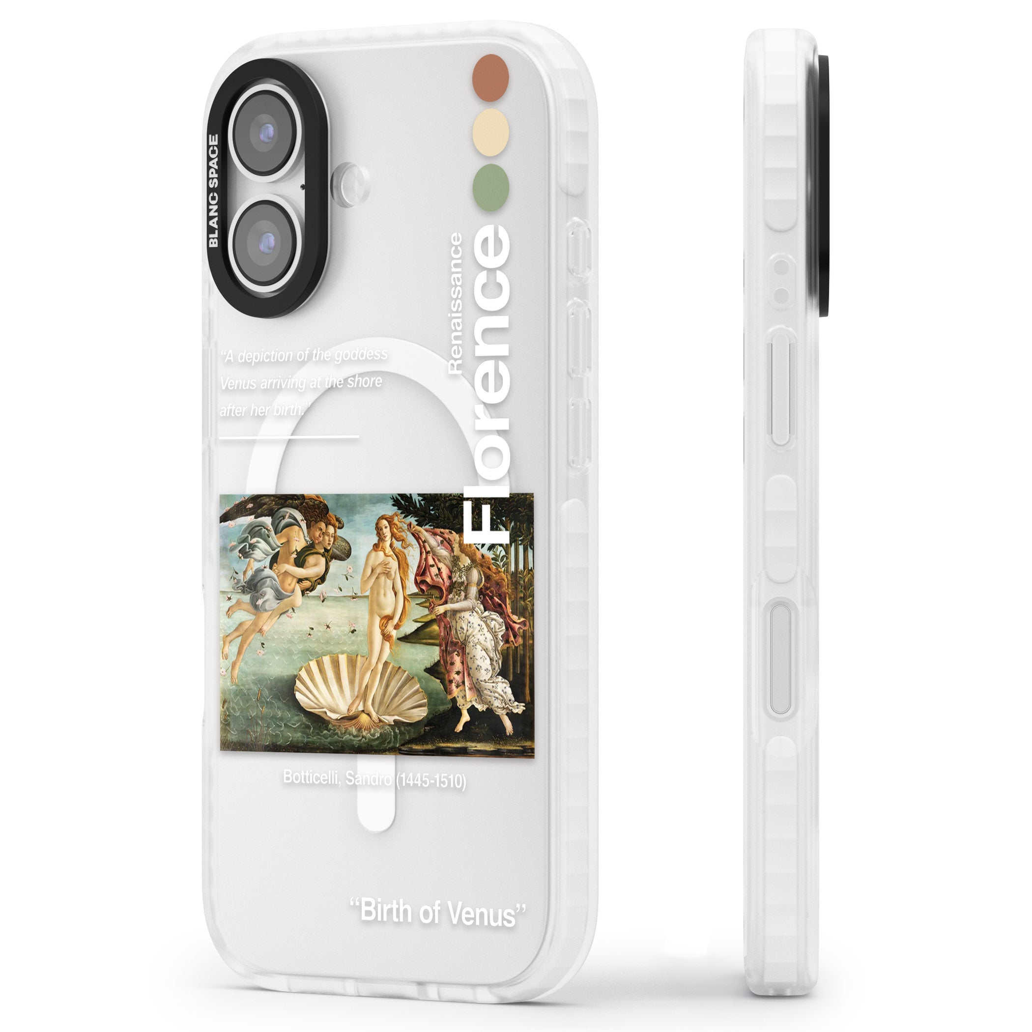 Birth Of Venus iPhone 17 Impact Pro Clear Phone Case Side Profile