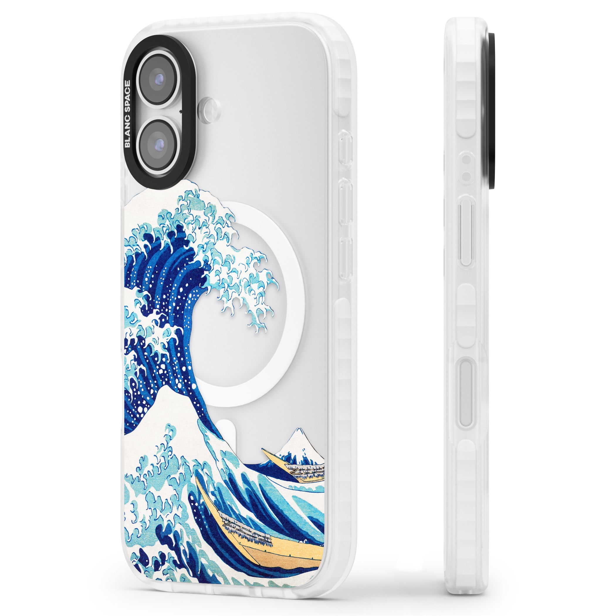 The Great Wave Of Kanagawa iPhone 17 Impact Pro Clear Phone Case Side Profile