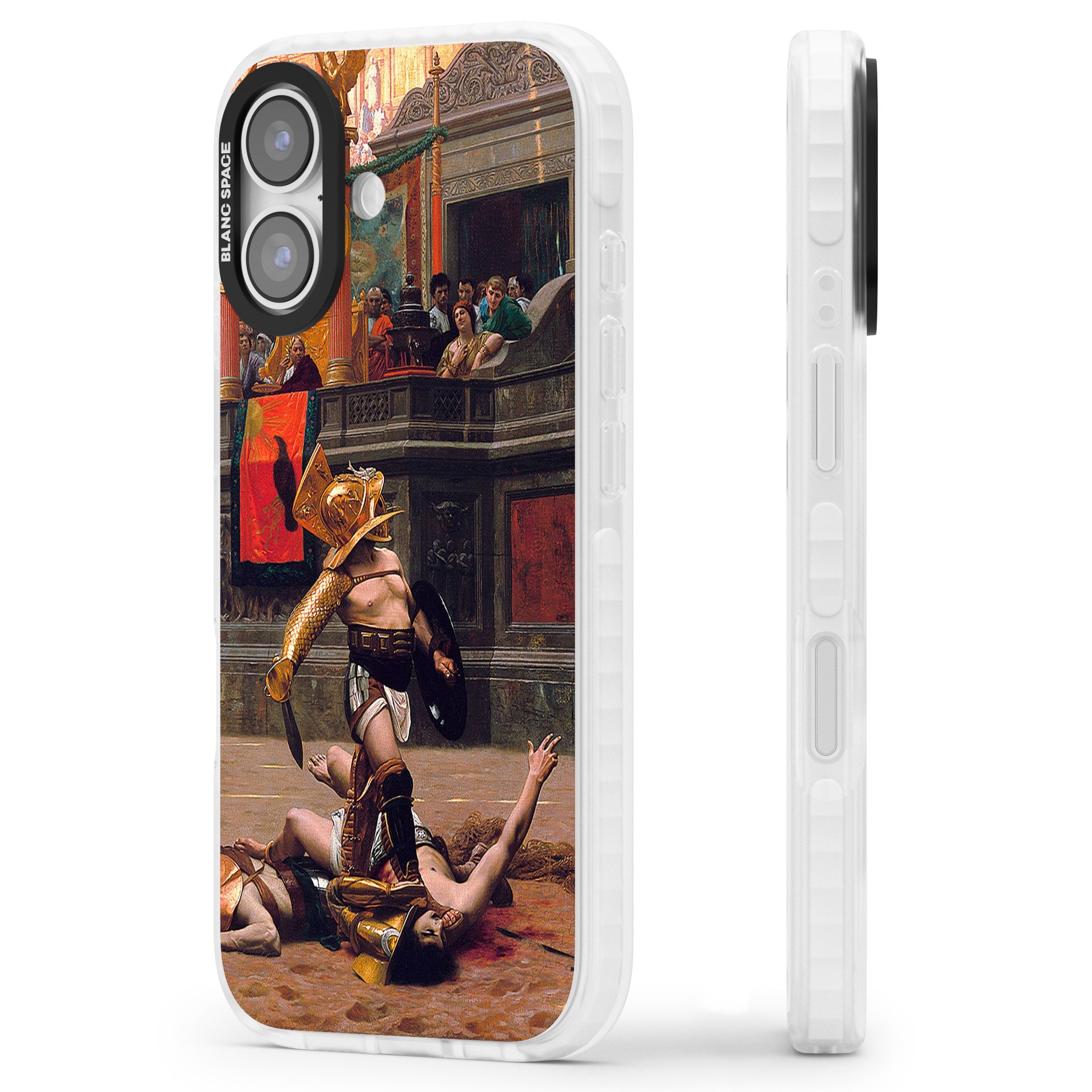 Pollice Verso iPhone 17 Impact Pro Clear Phone Case Side Profile