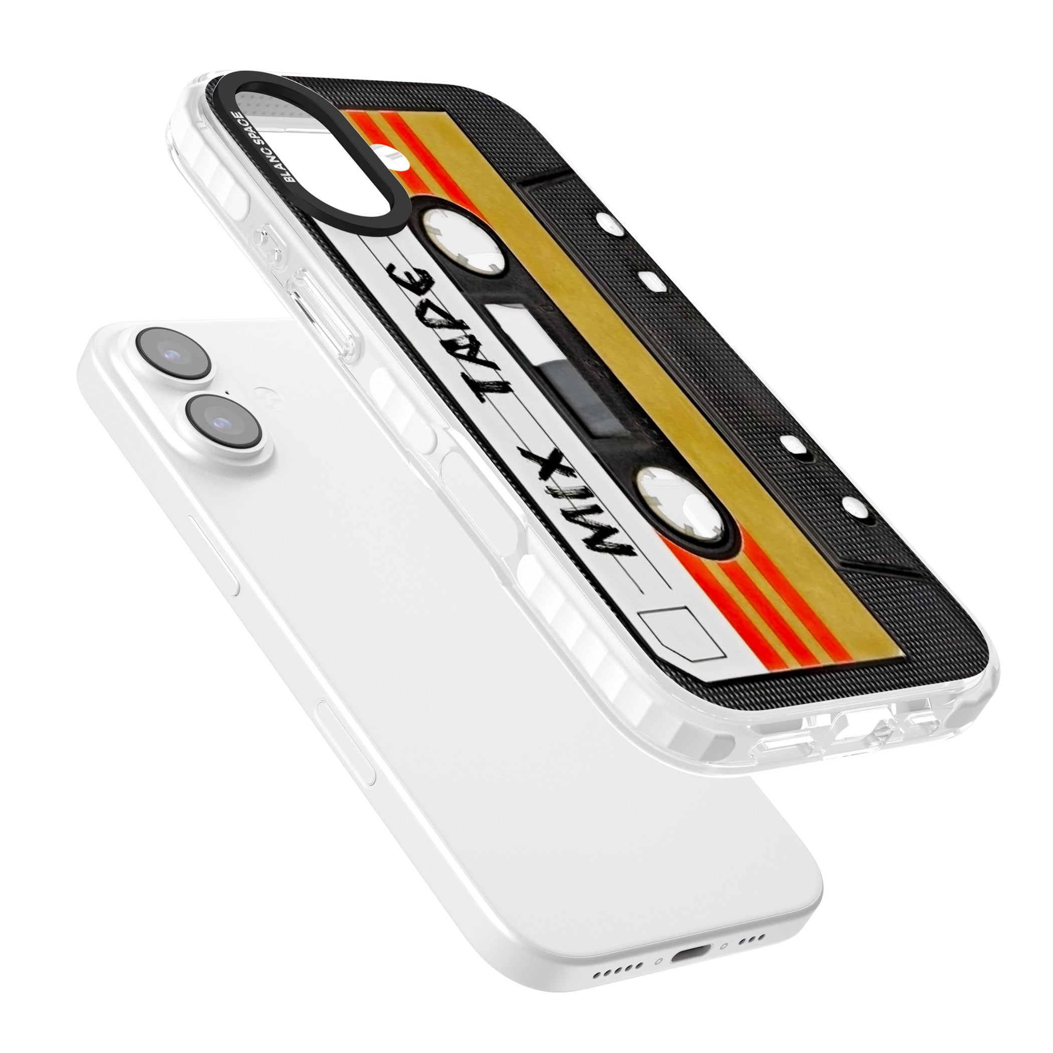 Retro Mix Tape iPhone 17 Impact Pro Clear Phone Case Colours