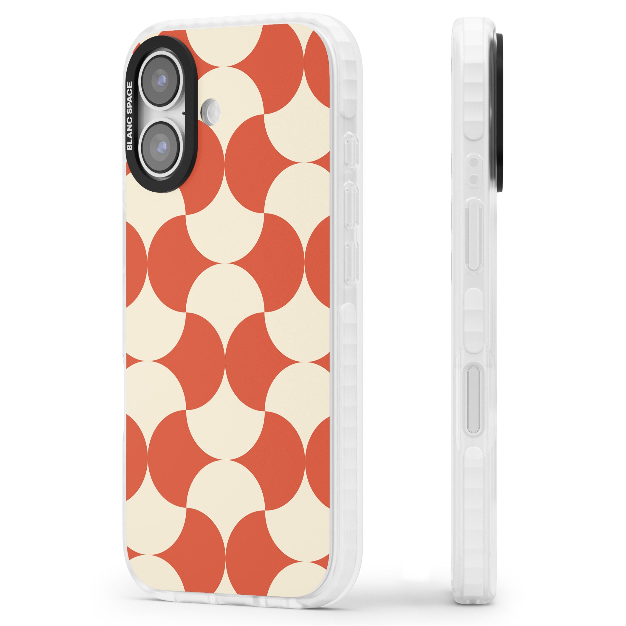 Abstract Retro Shapes iPhone 17 Impact Pro Clear Phone Case Side Profile