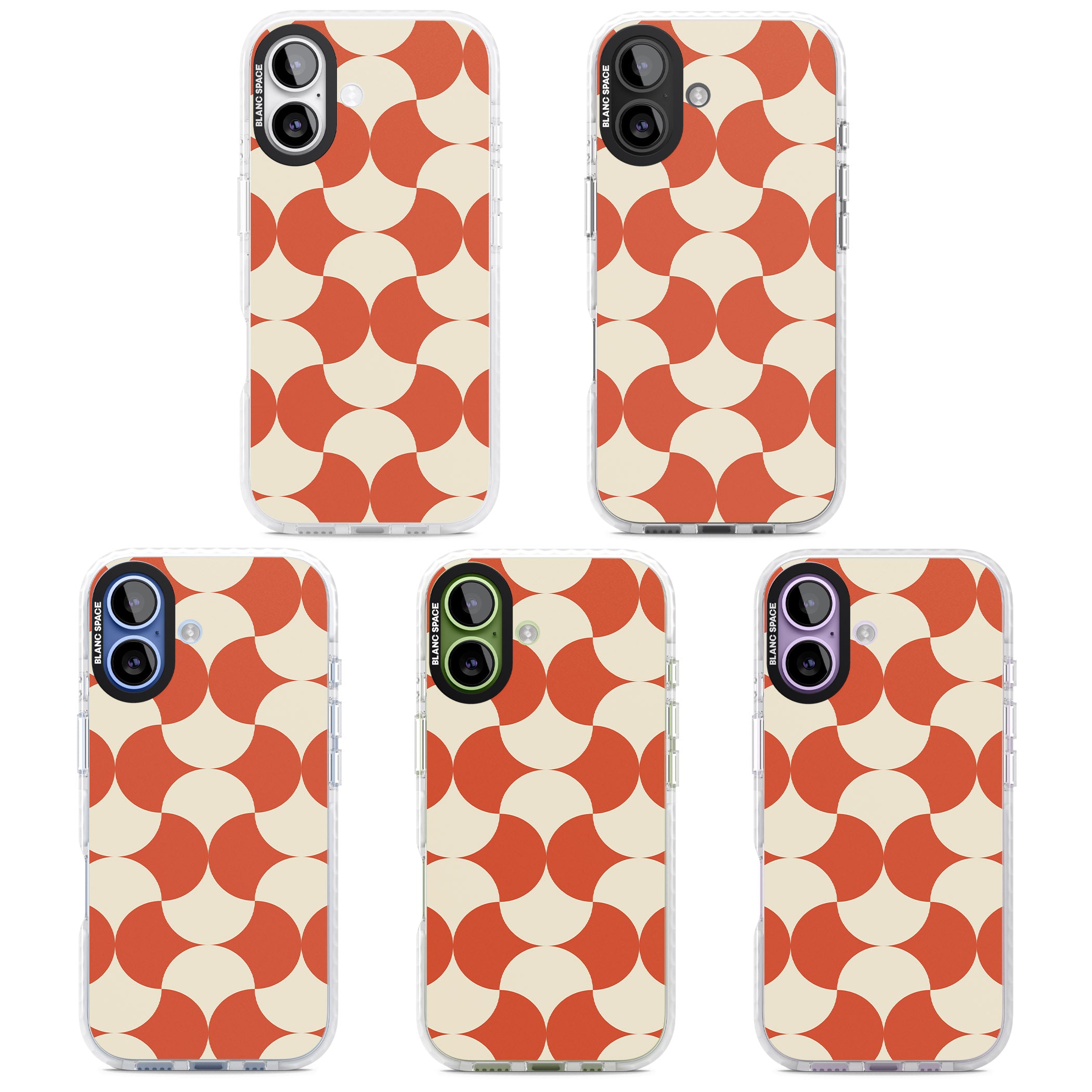 Abstract Retro Shapes iPhone 17 Impact Pro Clear Phone Case APT Impact Protection