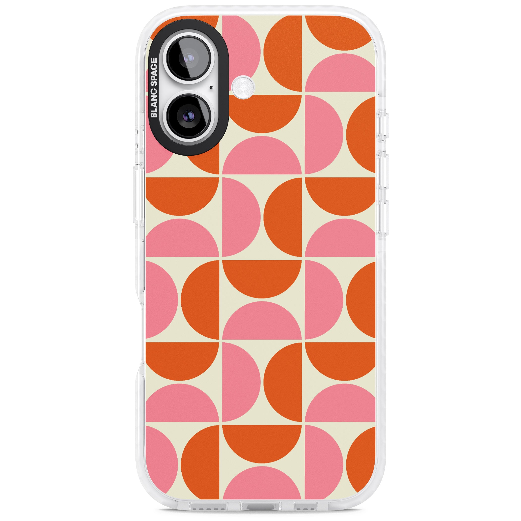 Retro Half Circle Pattern iPhone 17 Impact Pro Clear Phone Case