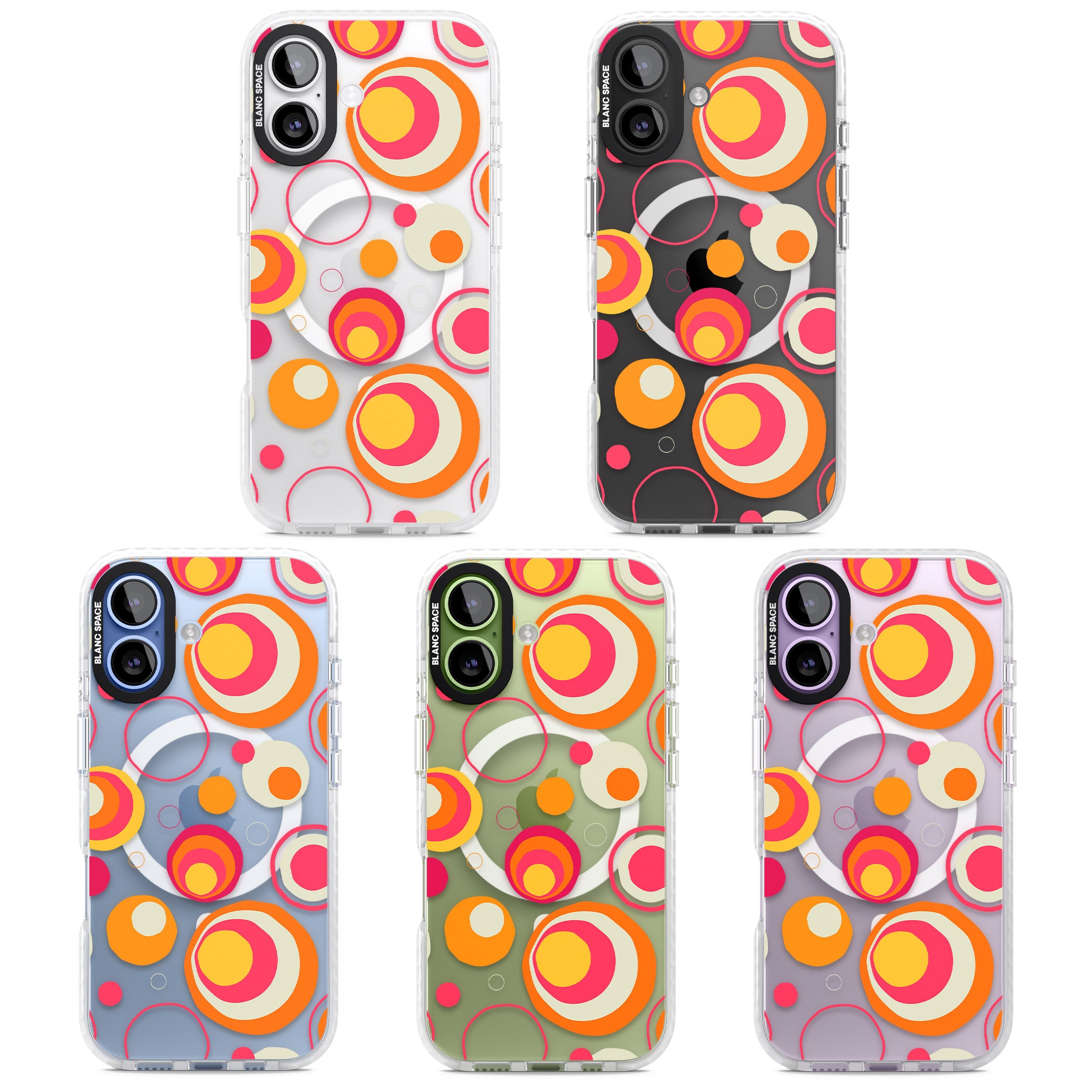 Mid Century Party Pattern iPhone 17 Impact Pro Clear Phone Case APT Impact Protection