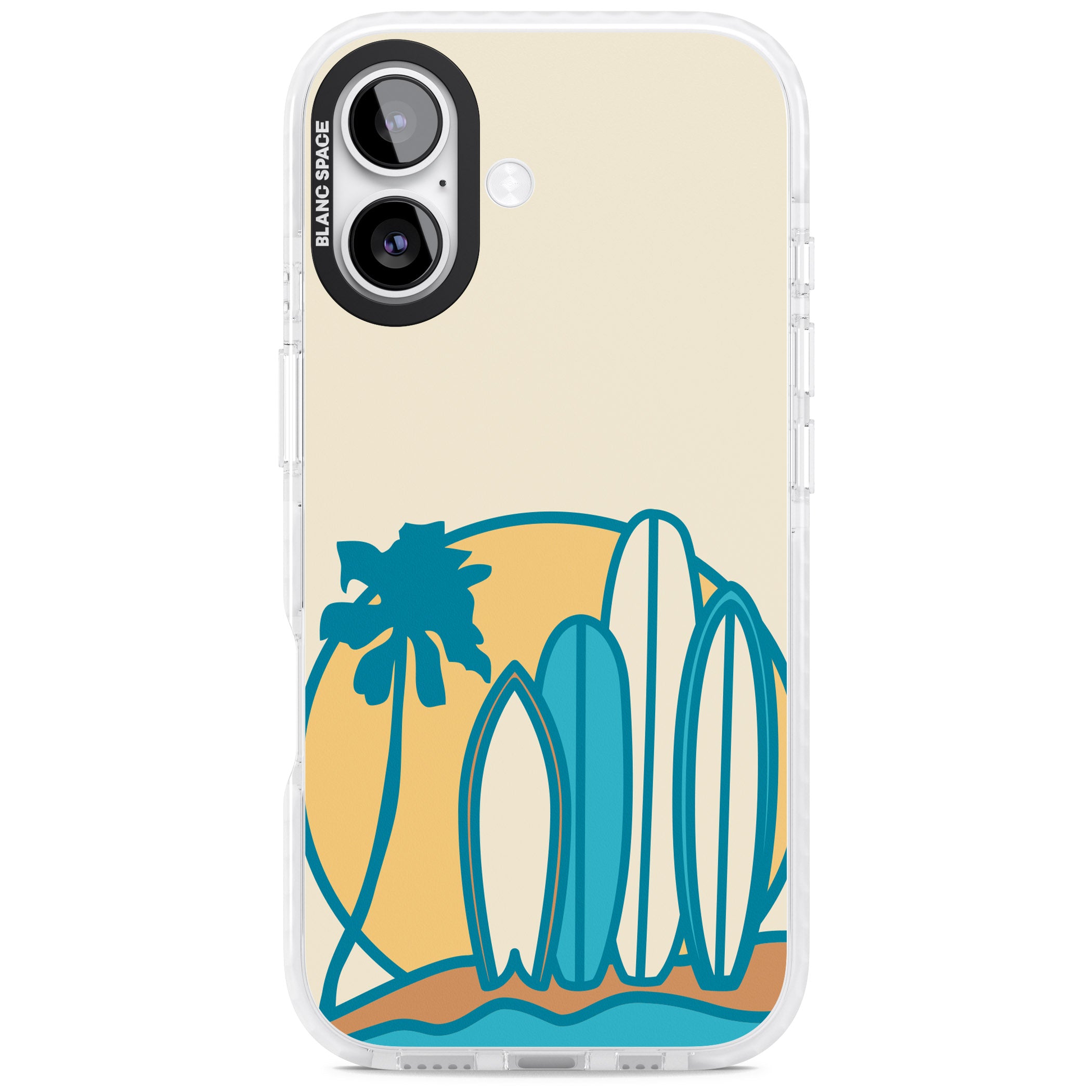 Coastal Surf Vibes iPhone 17 Impact Pro Clear Phone Case
