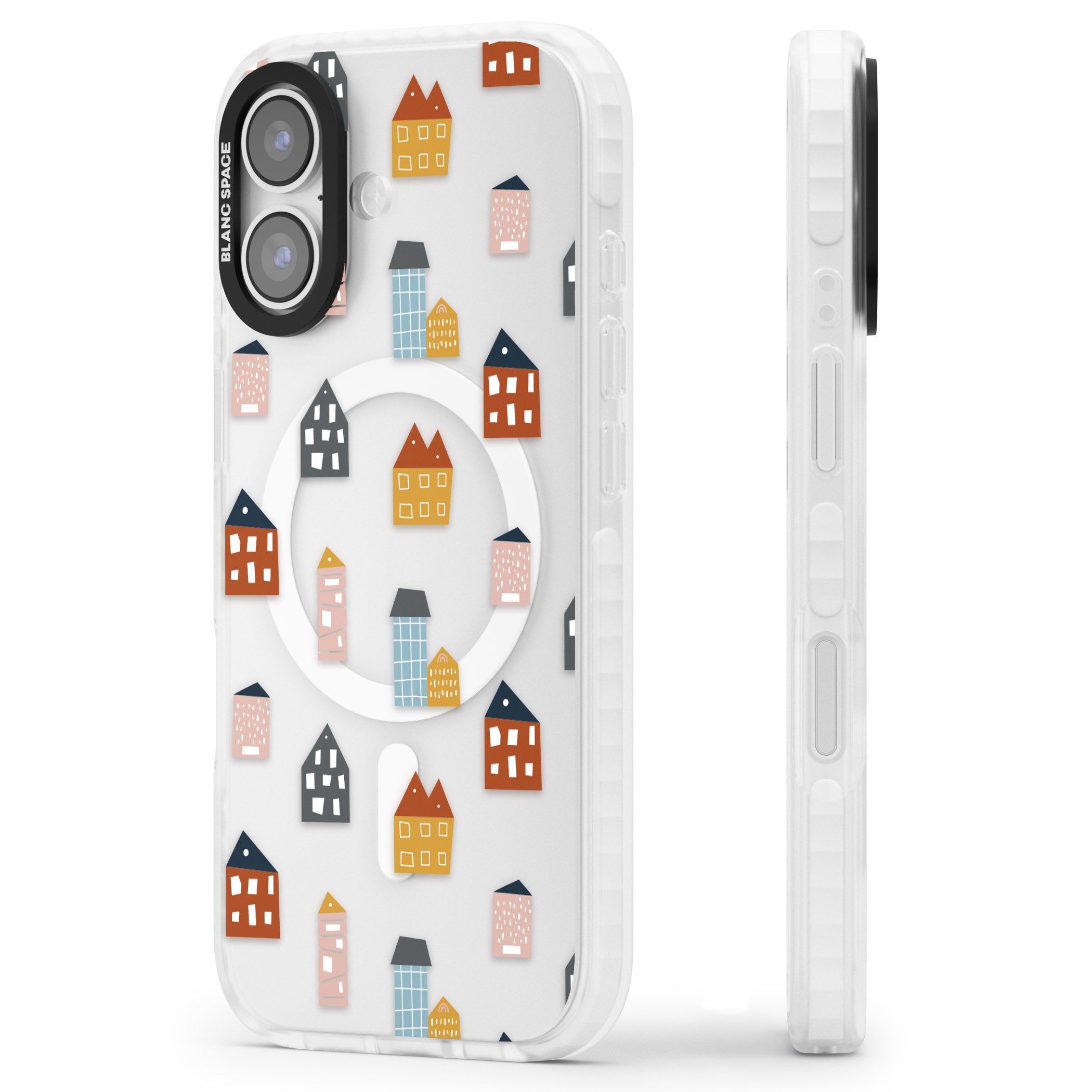 Scandi Village iPhone 17 Impact Pro Clear Phone Case Side Profile
