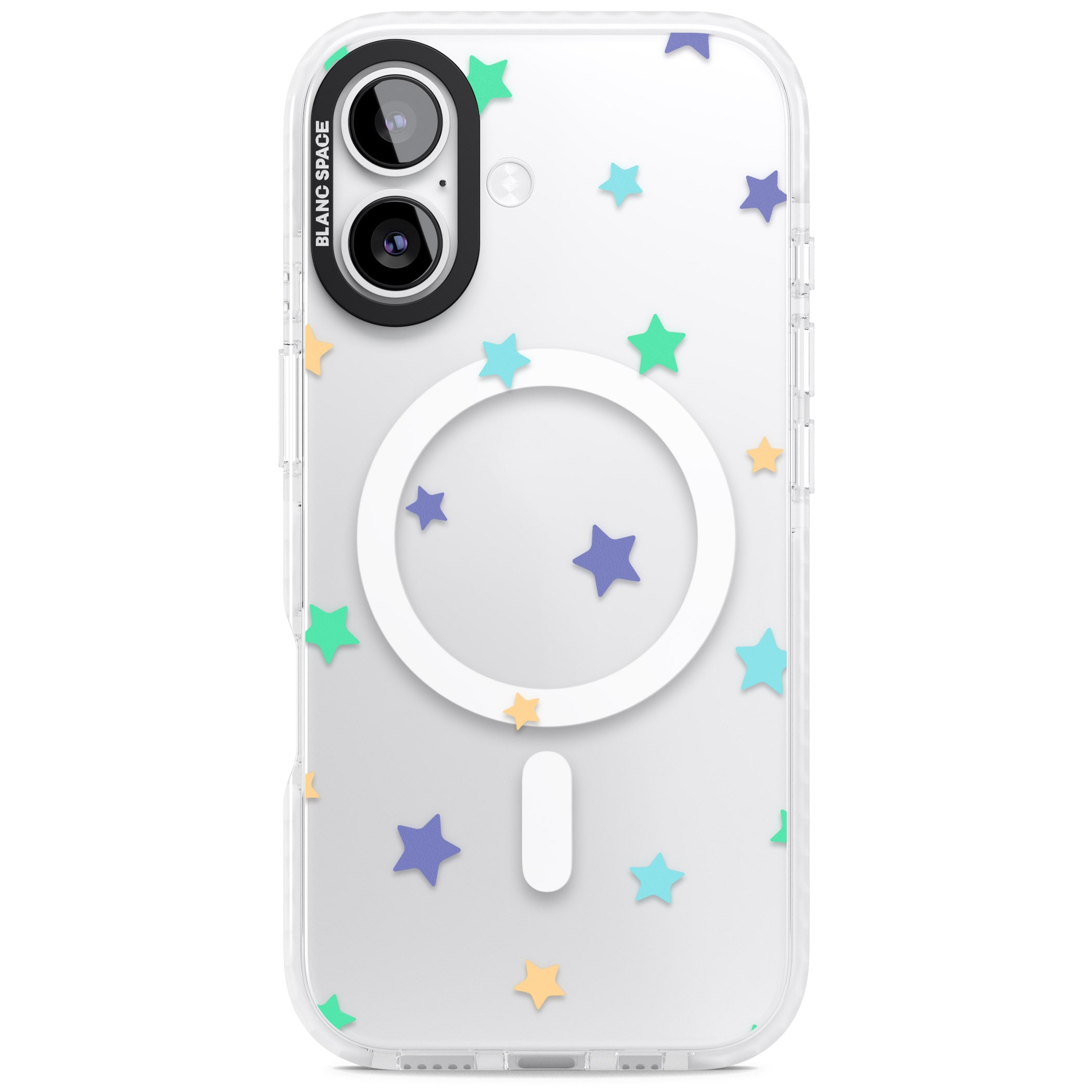 Pastel Star Pattern iPhone 17 Impact Pro Clear Phone Case