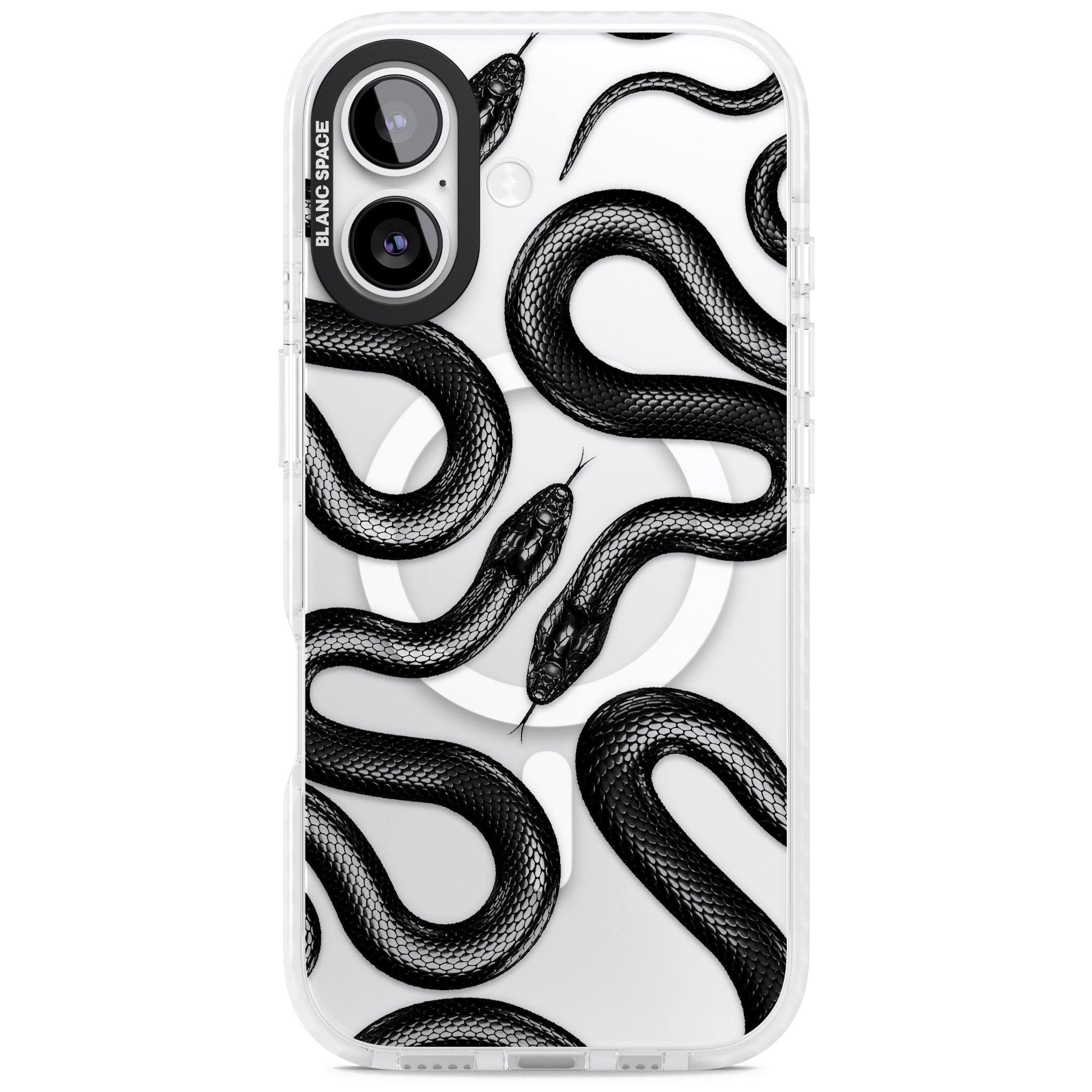 Black Kingsnake iPhone 17 Impact Pro Clear Phone Case