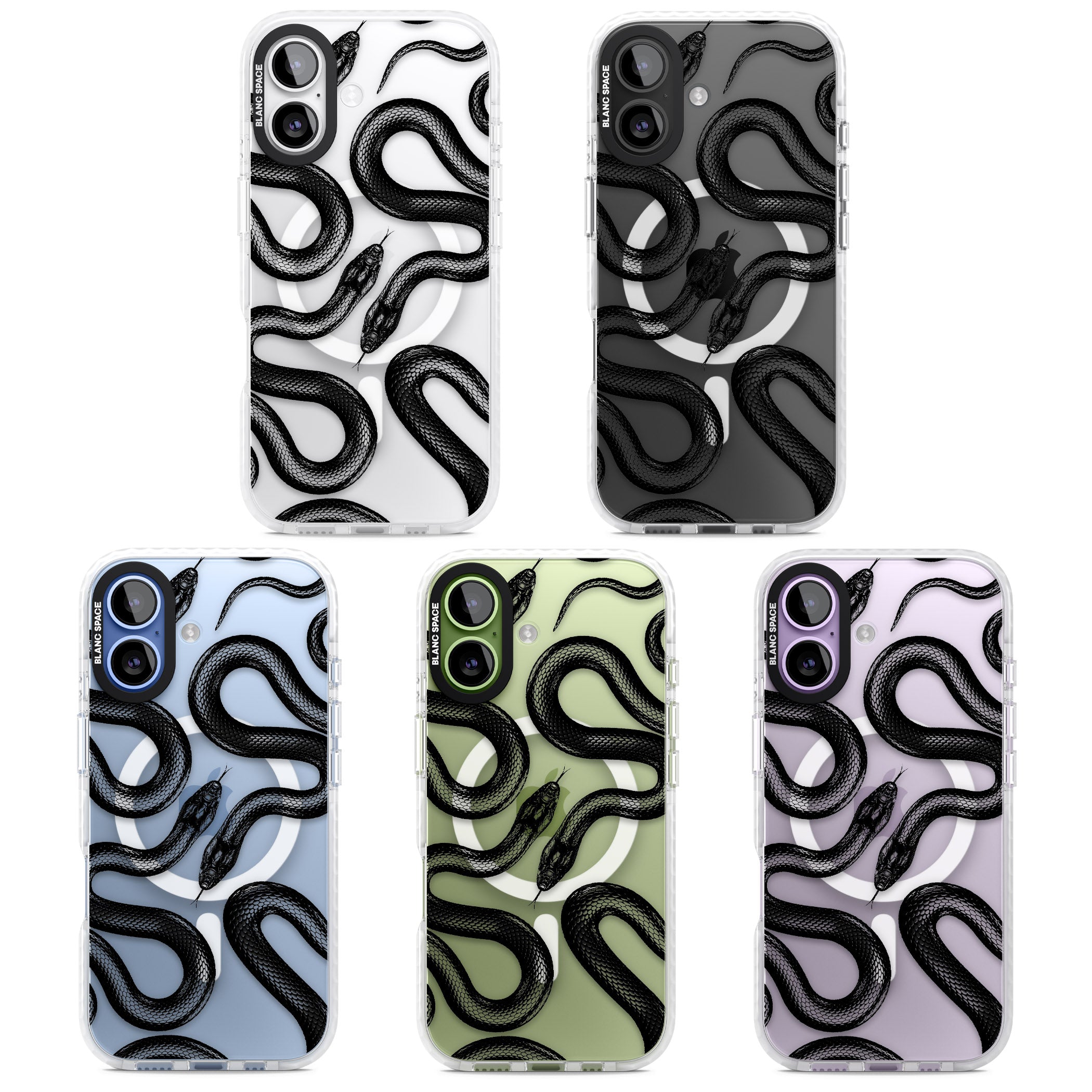 Black Kingsnake iPhone 17 Impact Pro Clear Phone Case APT Impact Protection