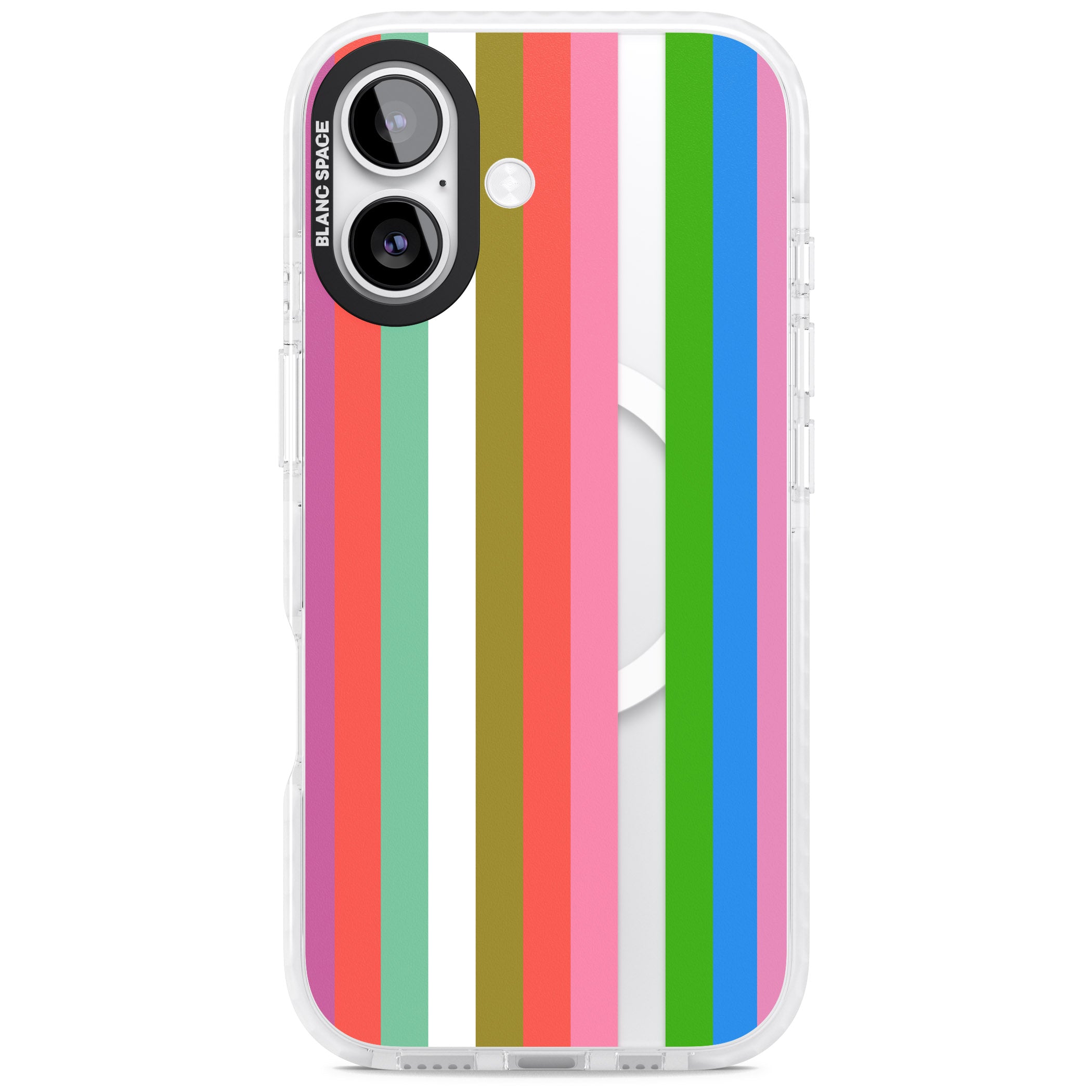 Vibrant Stripes iPhone 17 Impact Pro Clear Phone Case