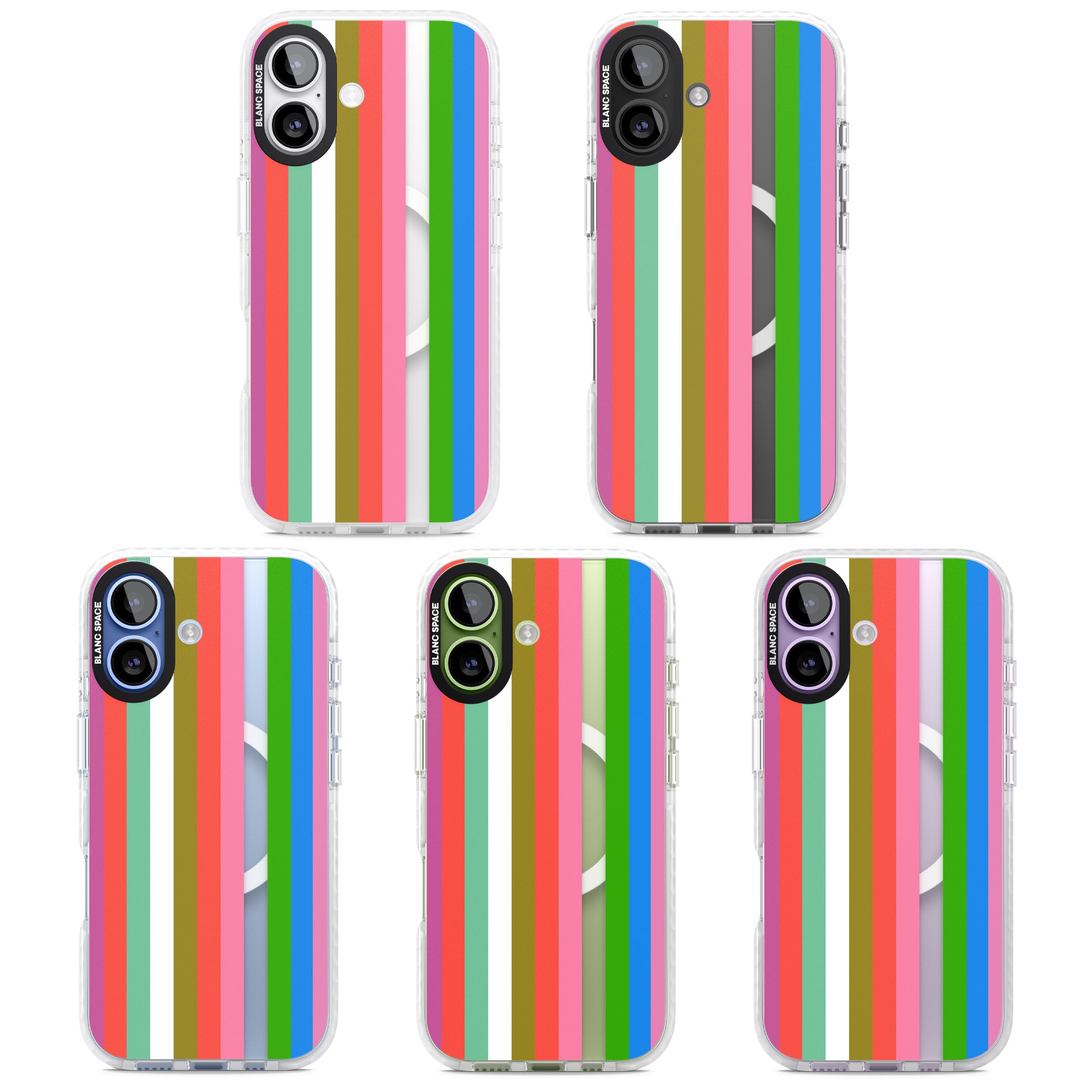 Vibrant Stripes iPhone 17 Impact Pro Clear Phone Case APT Impact Protection