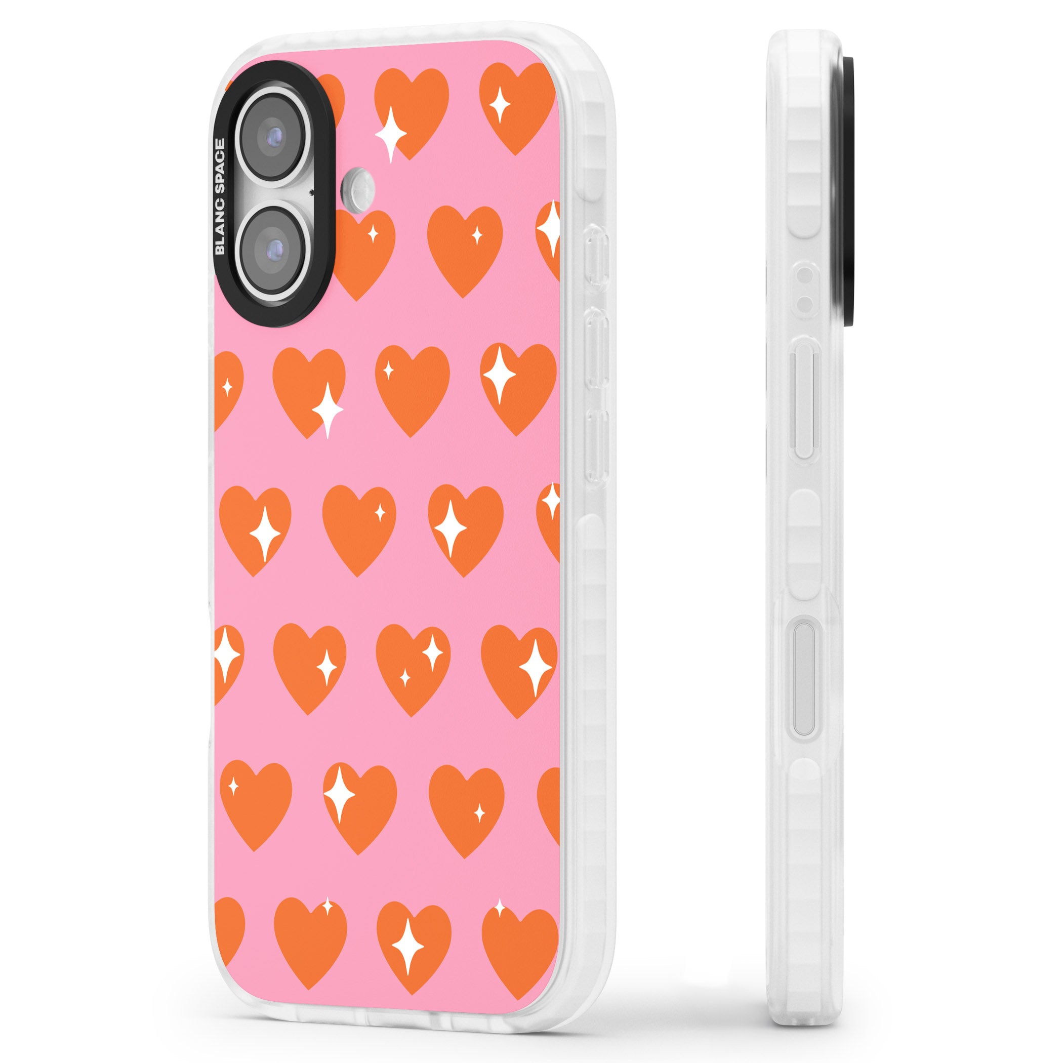 Sweet Hearts (Sunset) iPhone 17 Impact Pro Clear Phone Case Side Profile