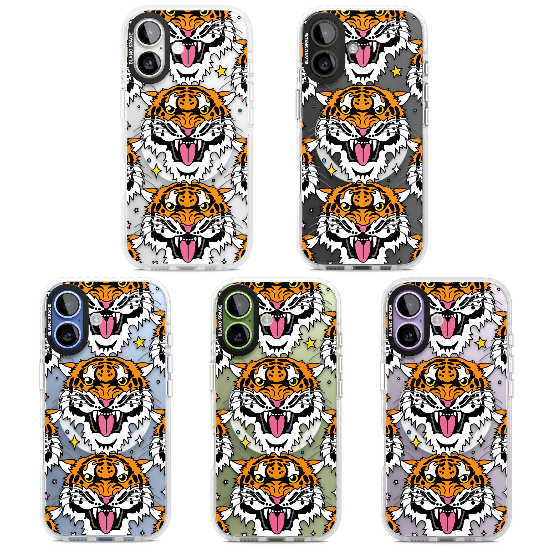 Fierce Jungle Tigers iPhone 17 Impact Pro Clear Phone Case APT Impact Protection