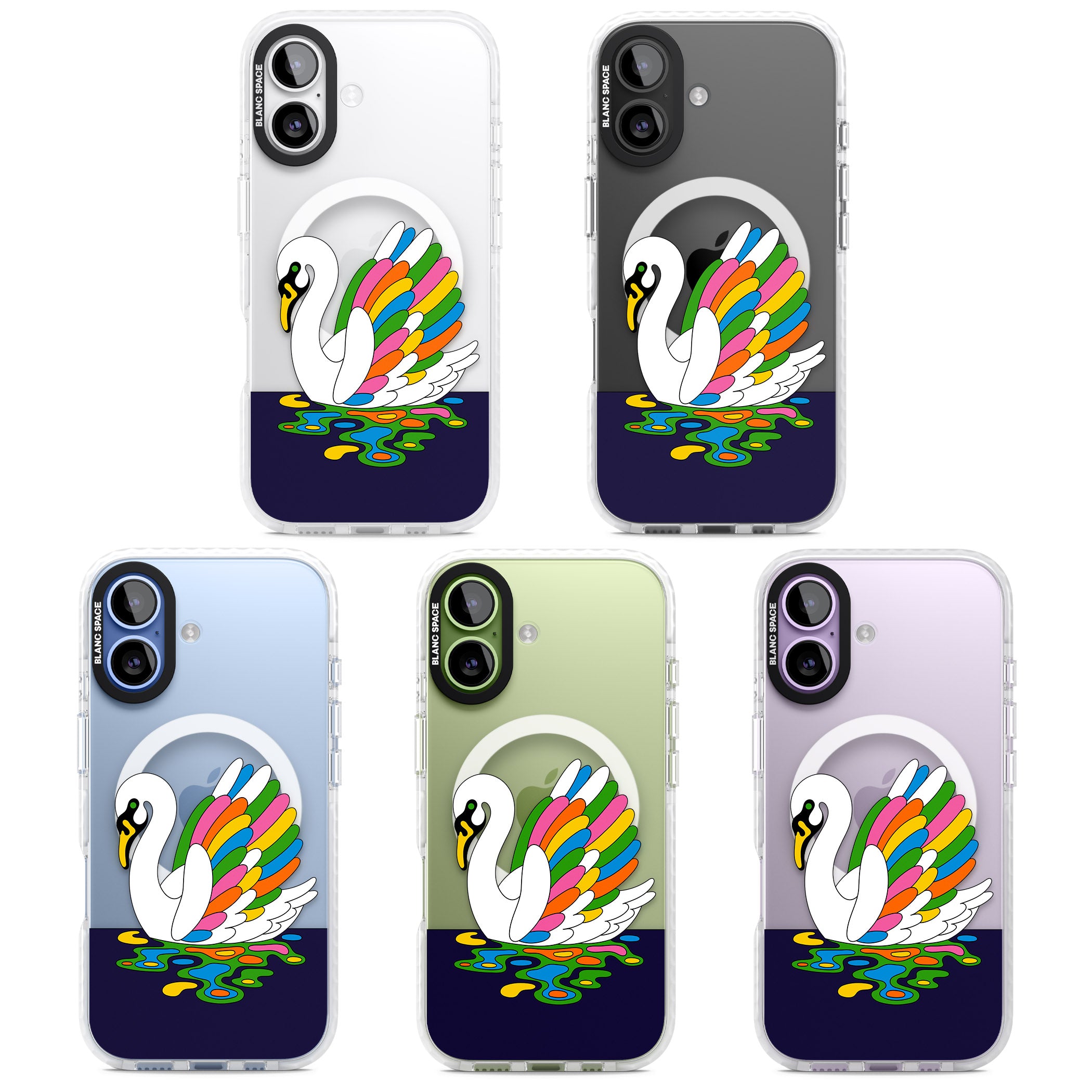 Serene Swan iPhone 17 Impact Pro Clear Phone Case APT Impact Protection