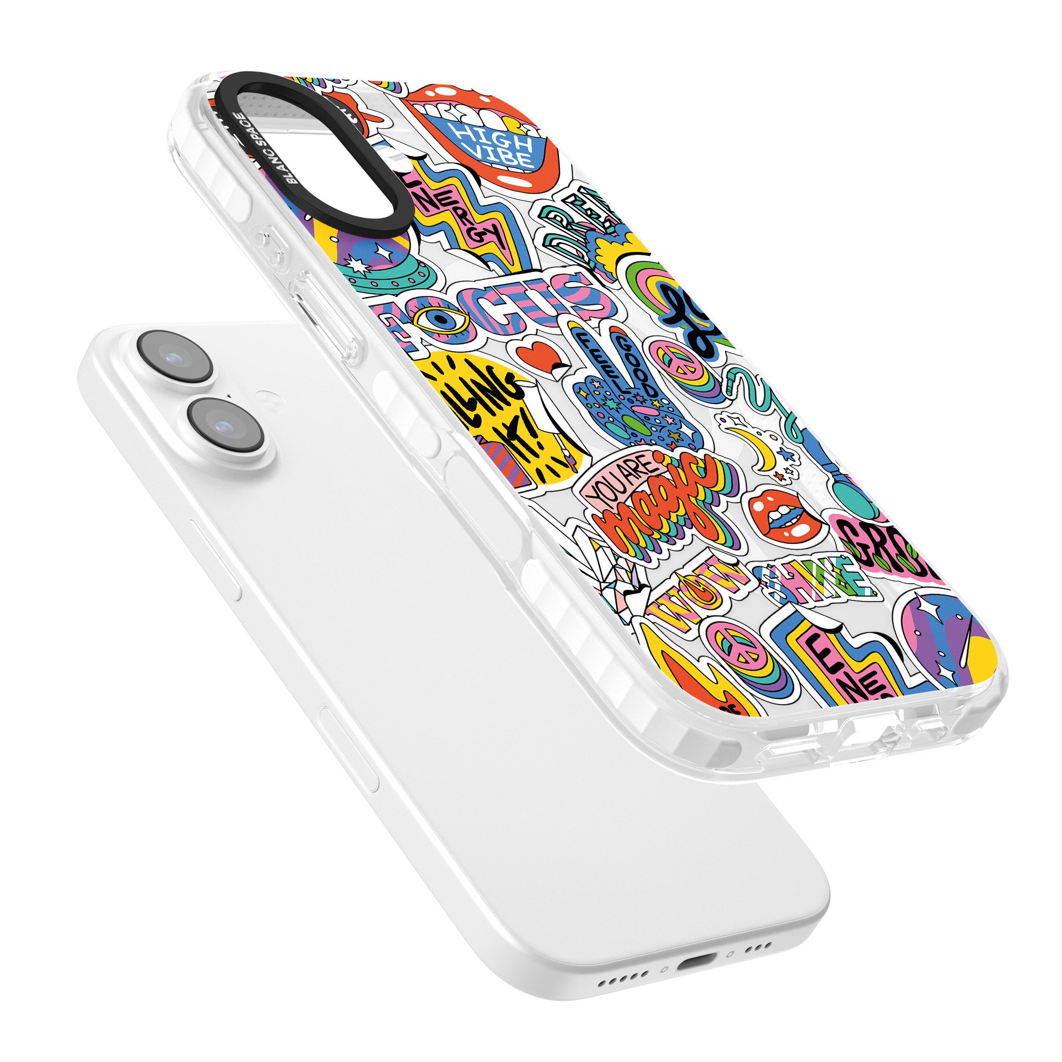 Magic Sticker Collage iPhone 17 Impact Pro Clear Phone Case Colours