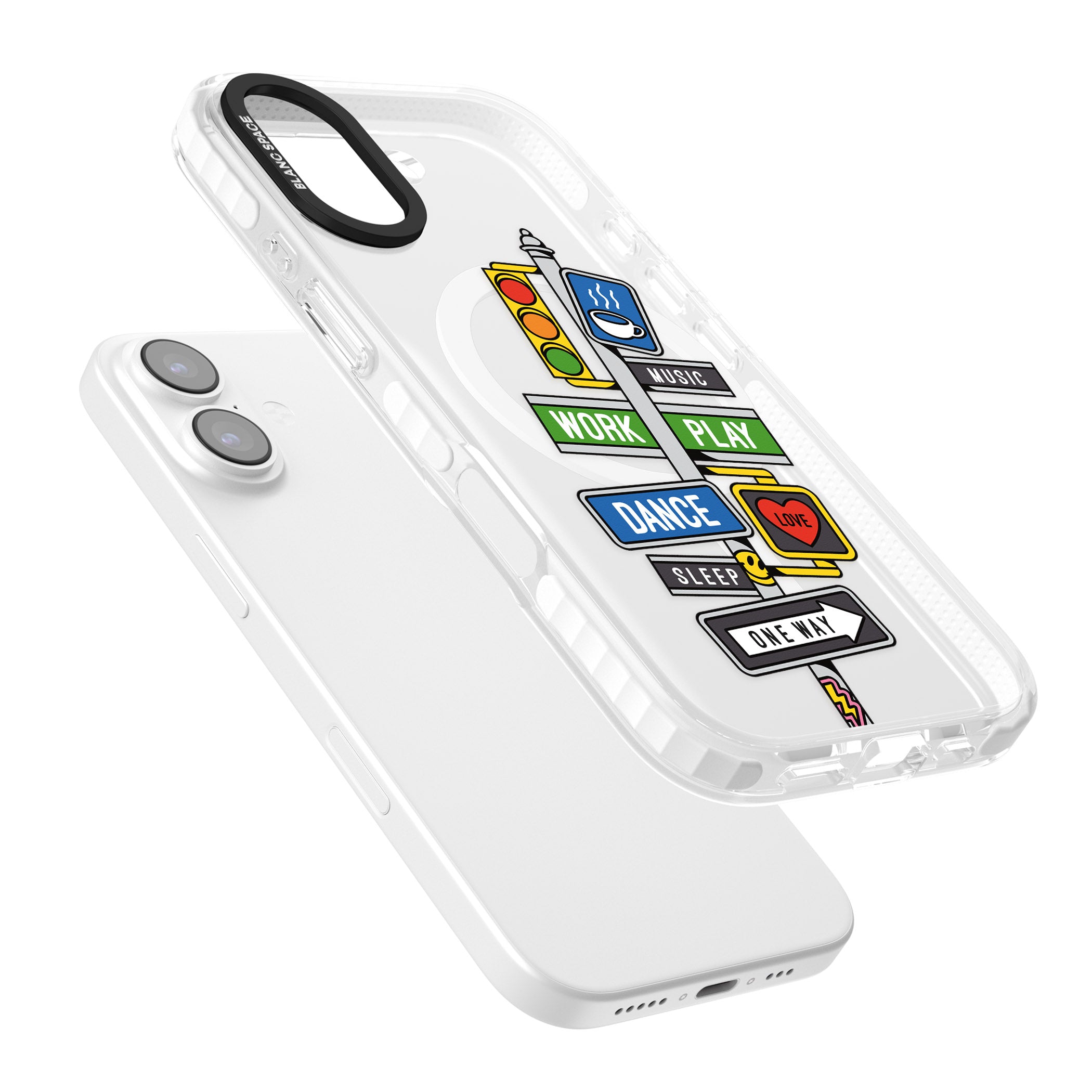 Mood Street Signs iPhone 17 Impact Pro Clear Phone Case Colours