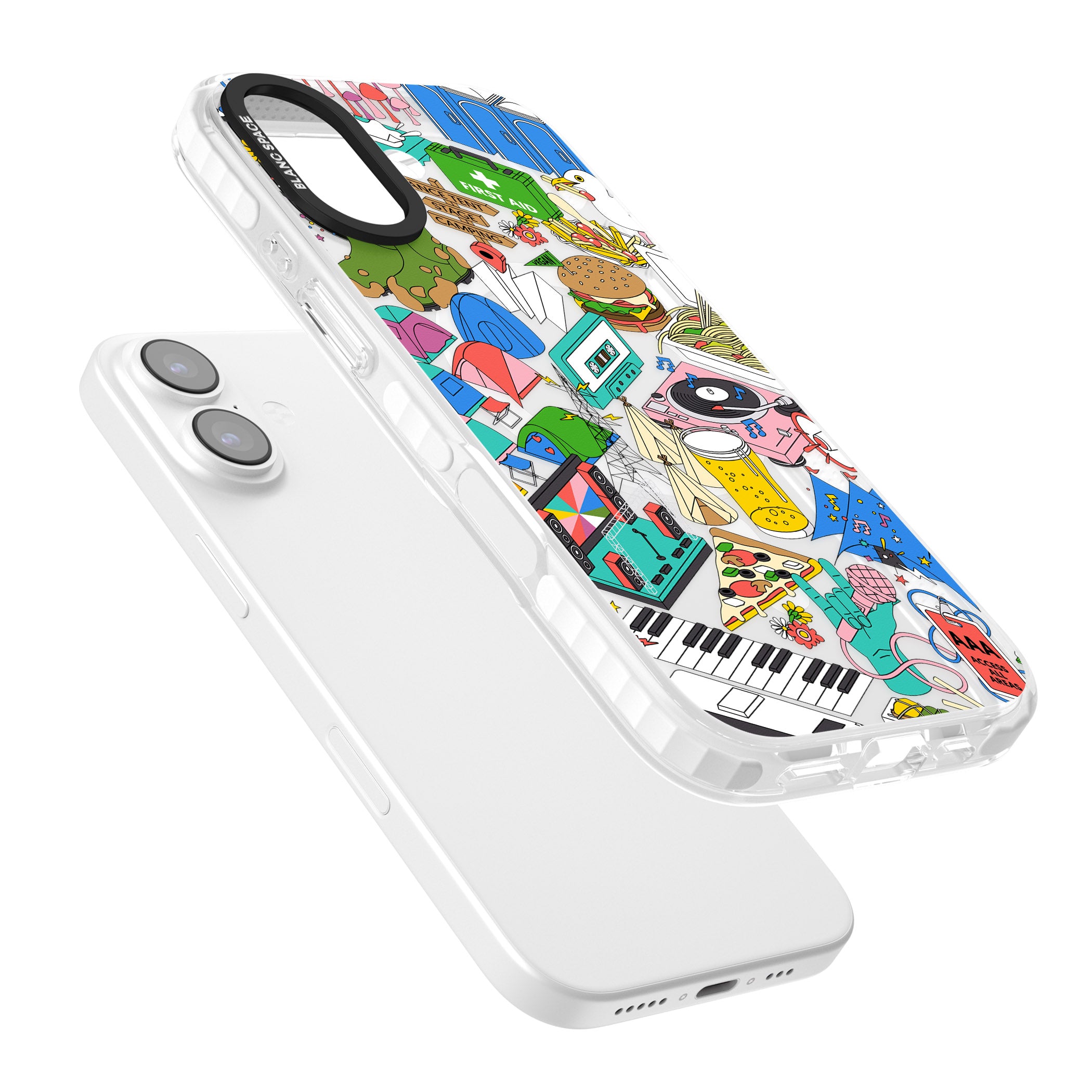 Festival Frenzy iPhone 17 Impact Pro Clear Phone Case Colours