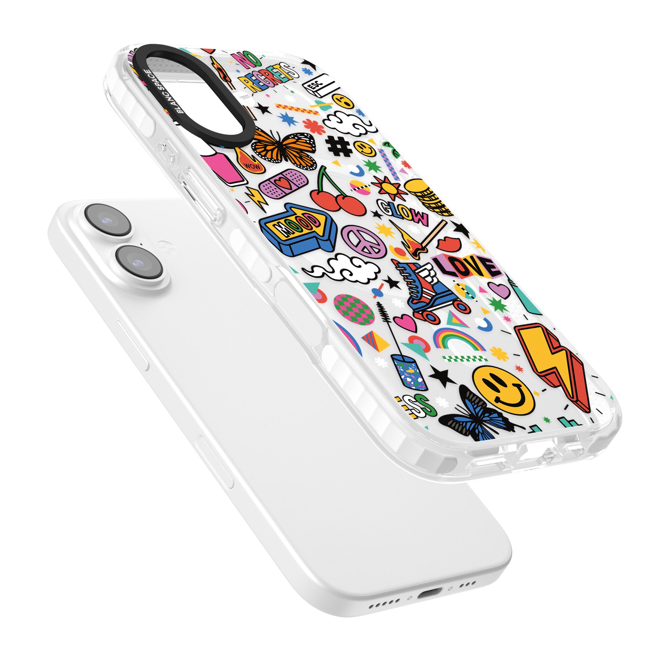 Electric Love iPhone 17 Impact Pro Clear Phone Case Colours