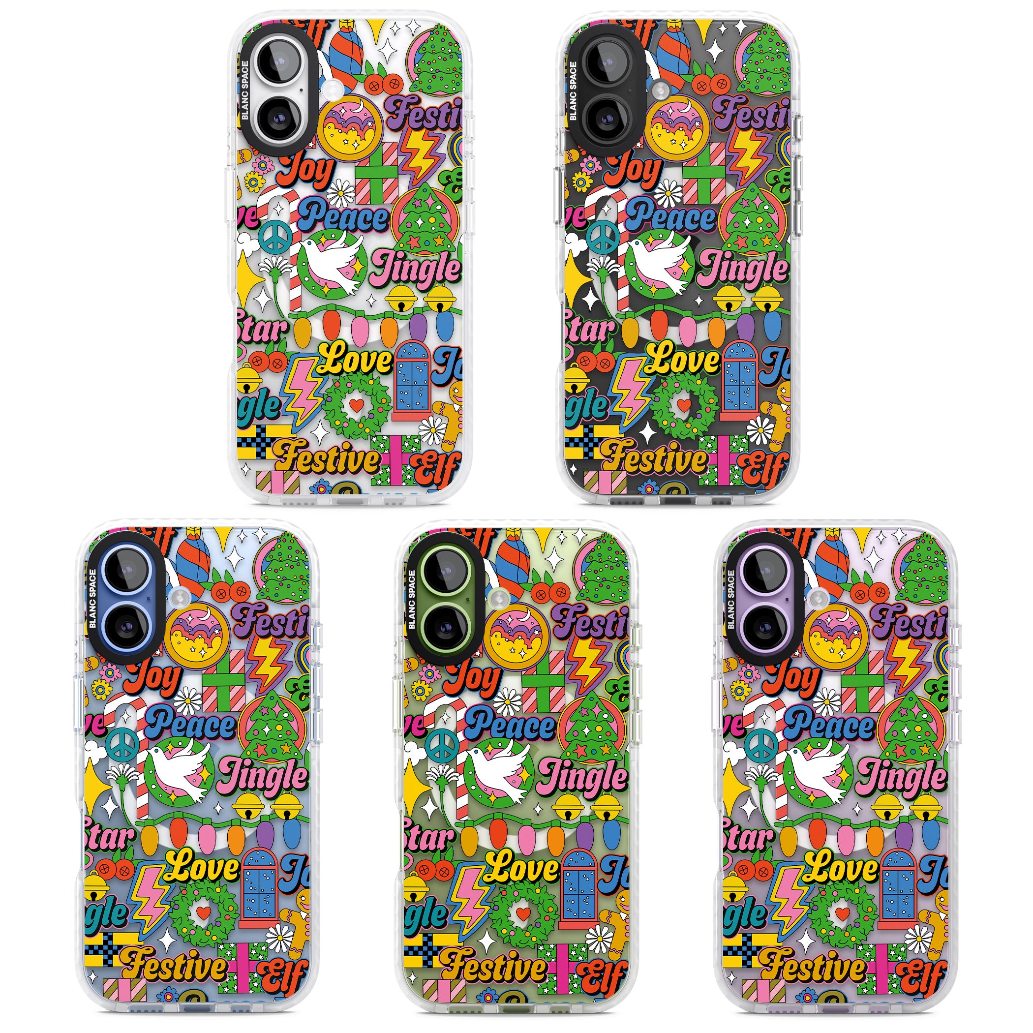 Peace & Festivities iPhone 17 Impact Pro Clear Phone Case APT Impact Protection