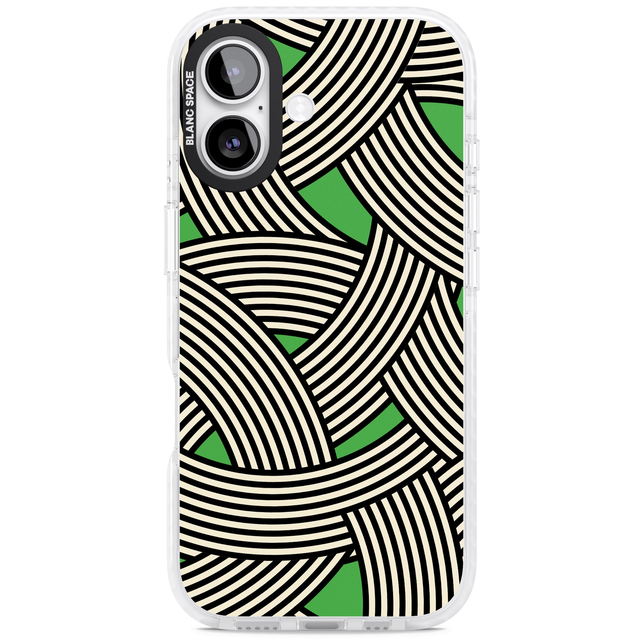 Green Optic Waves iPhone 17 Impact Pro Clear Phone Case