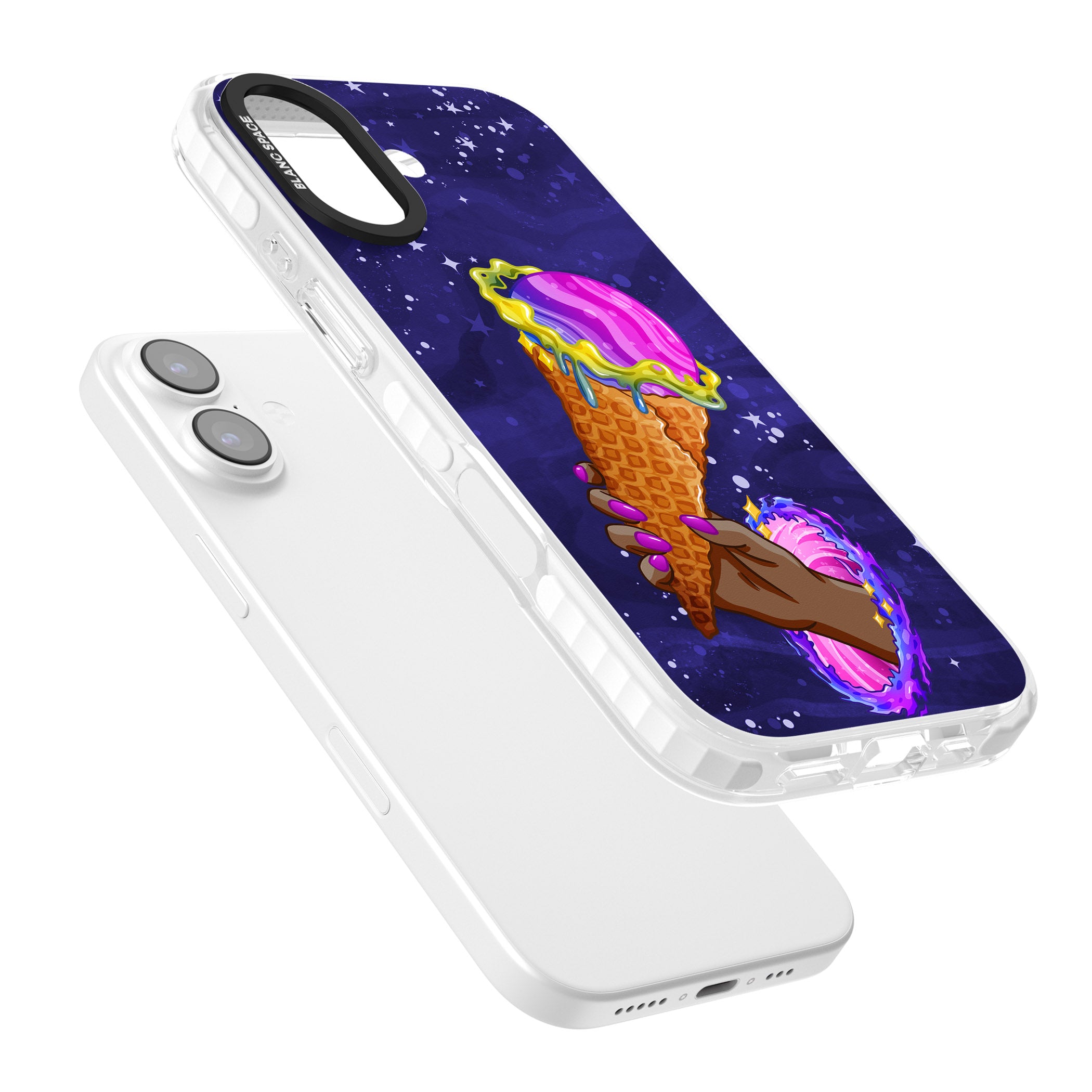 Interdimensional Ice Cream iPhone 17 Impact Pro Clear Phone Case Colours