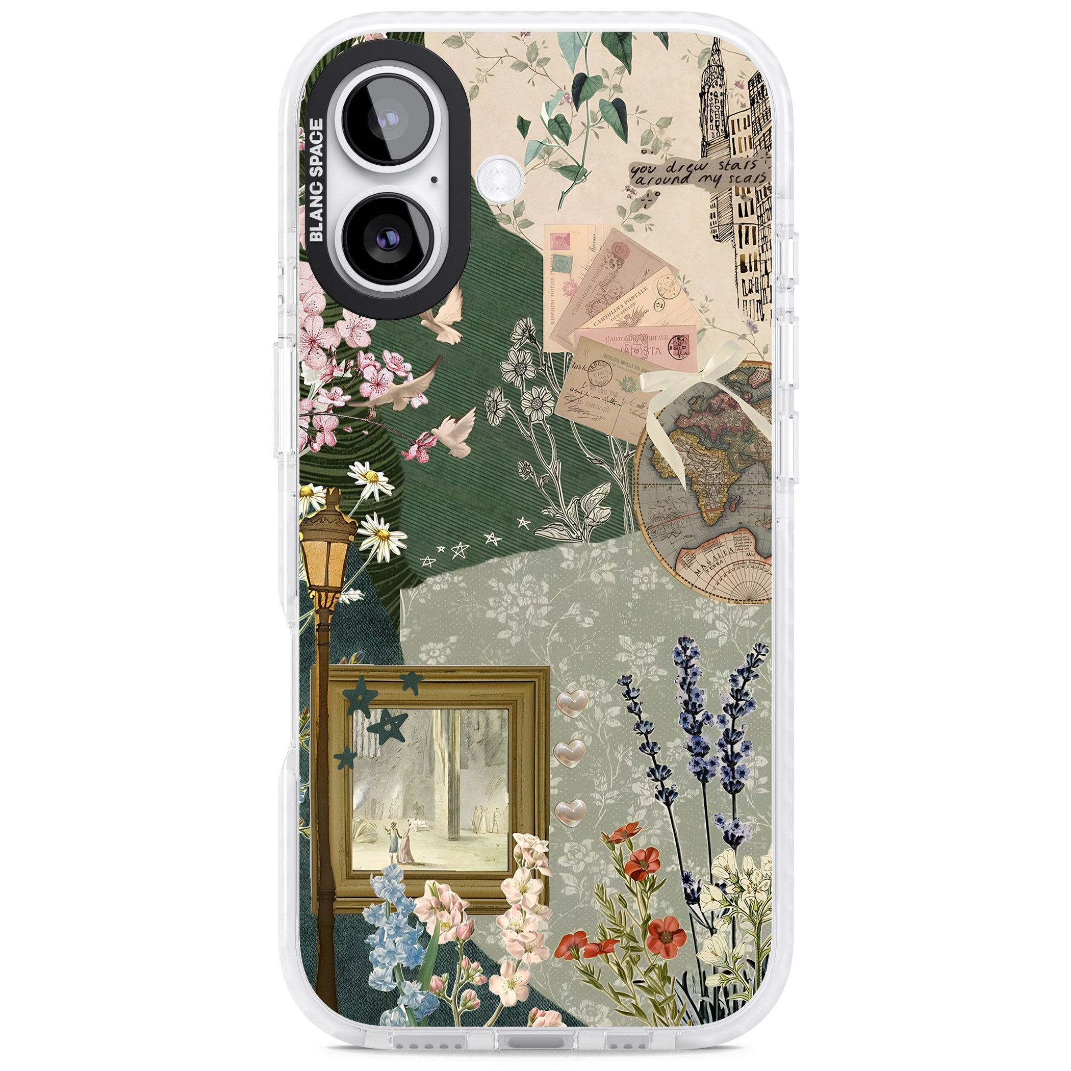 Vintage Spring Collage iPhone 17 Impact Pro Clear Phone Case