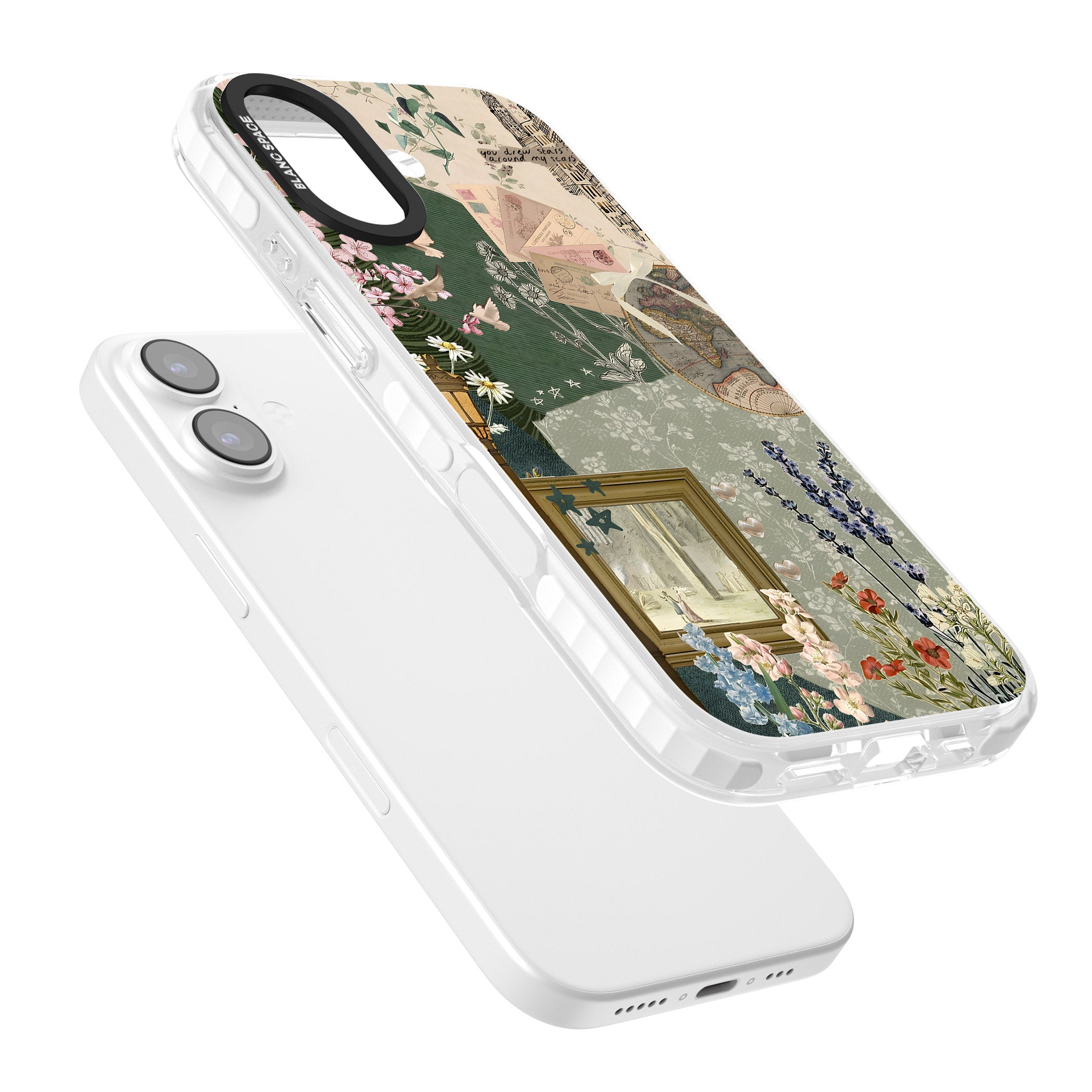 Vintage Spring Collage iPhone 17 Impact Pro Clear Phone Case Colours