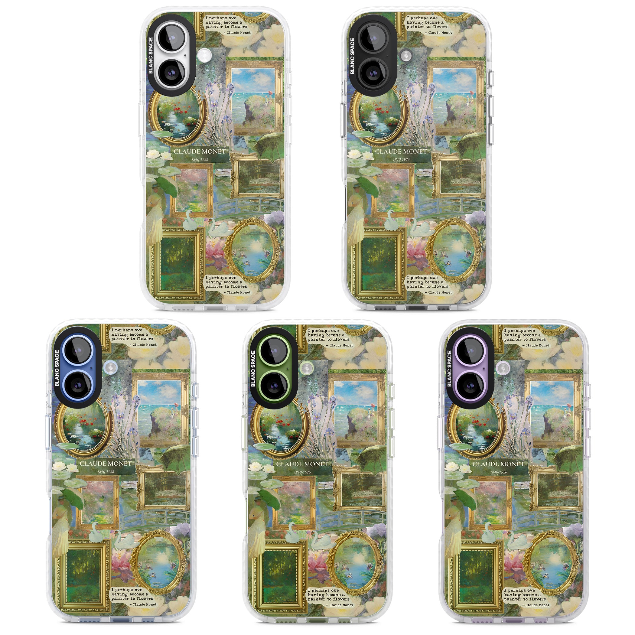 Vintage Floral Frames iPhone 17 Impact Pro Clear Phone Case APT Impact Protection