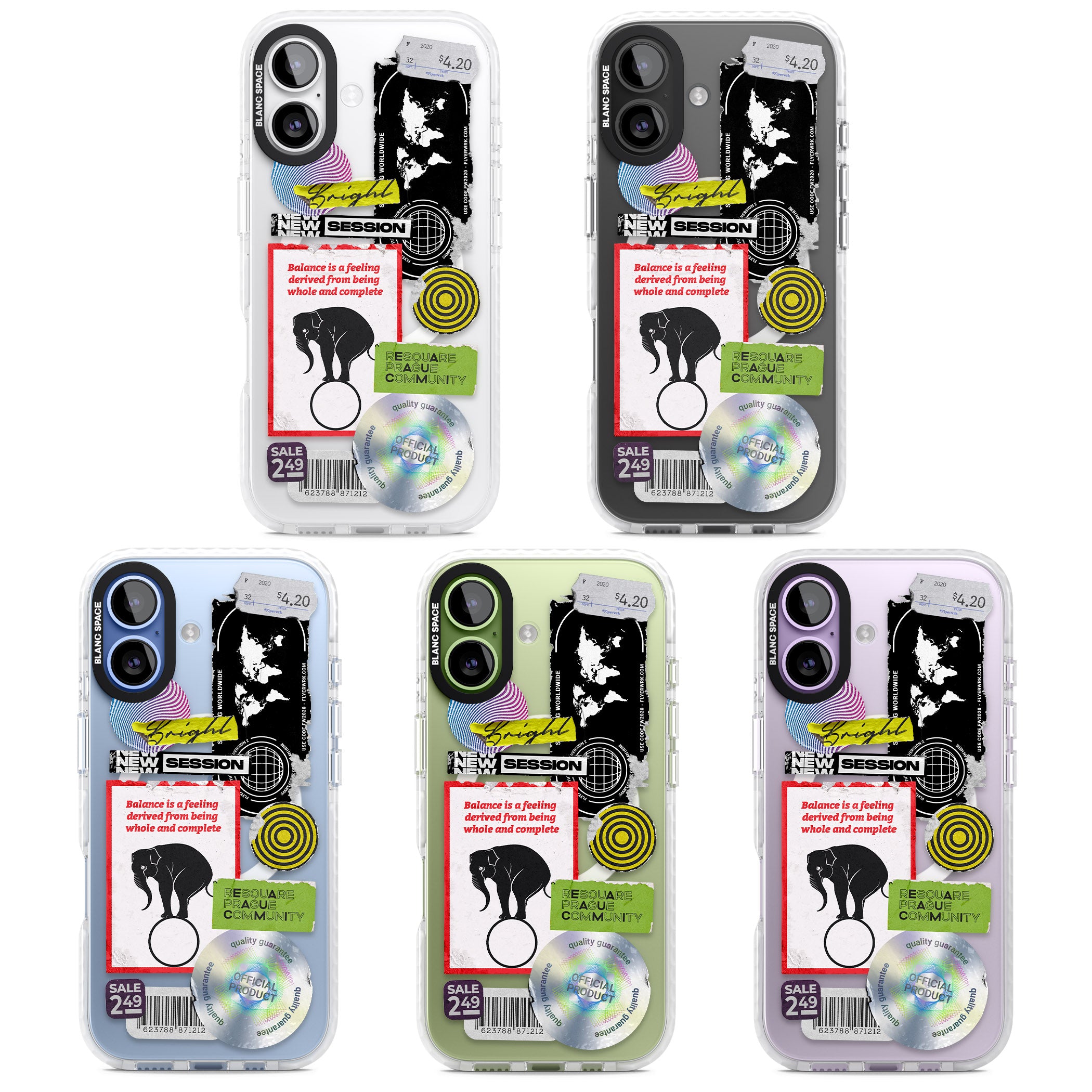 Peeled Sticker Mix iPhone 17 Impact Pro Clear Phone Case APT Impact Protection