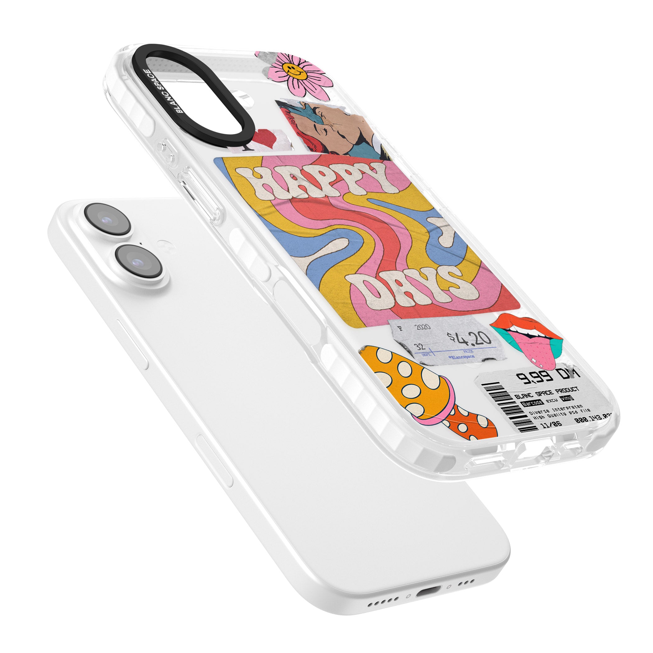 Groovy Trip iPhone 17 Impact Pro Clear Phone Case Colours