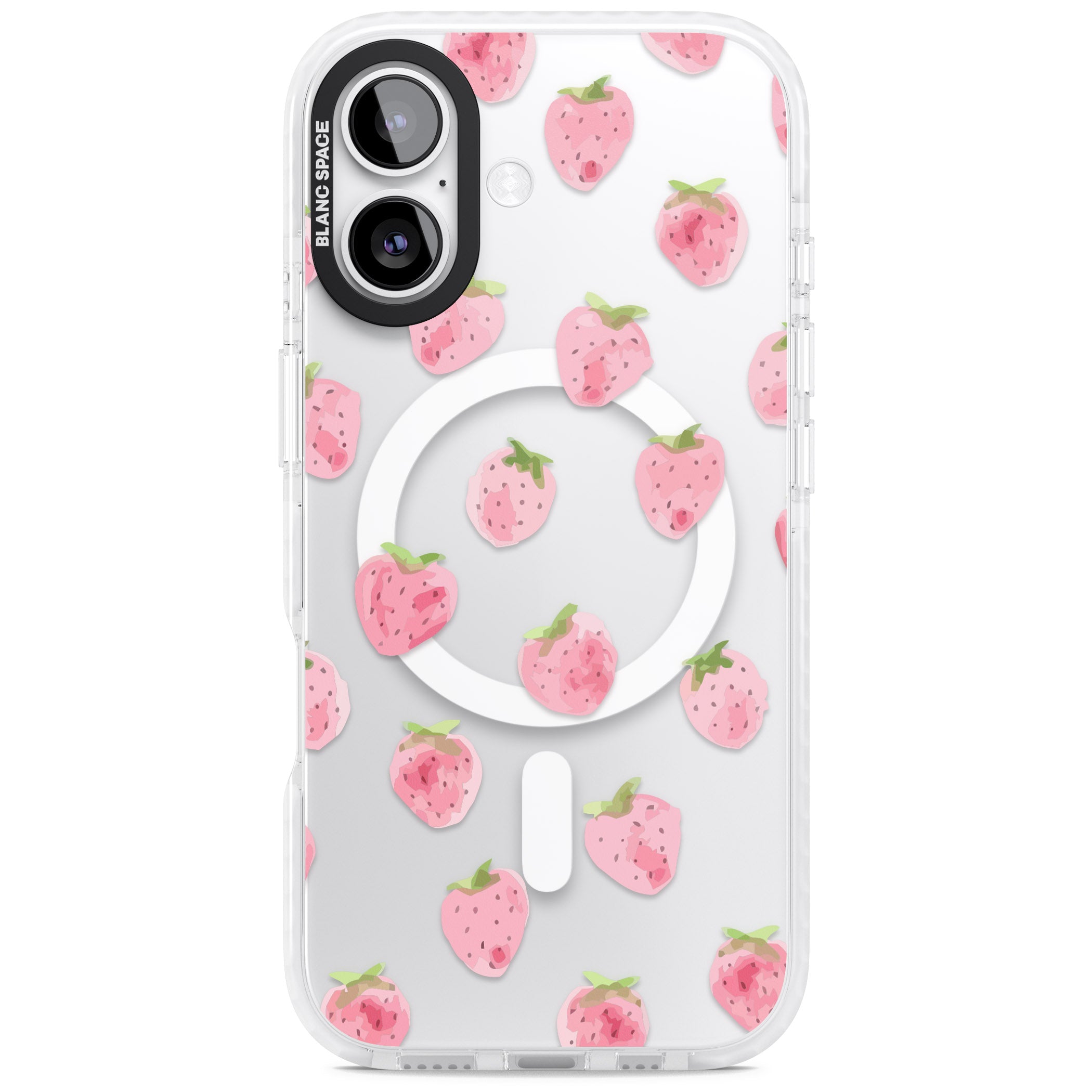 Classic Strawberry iPhone 17 Impact Pro Clear Phone Case