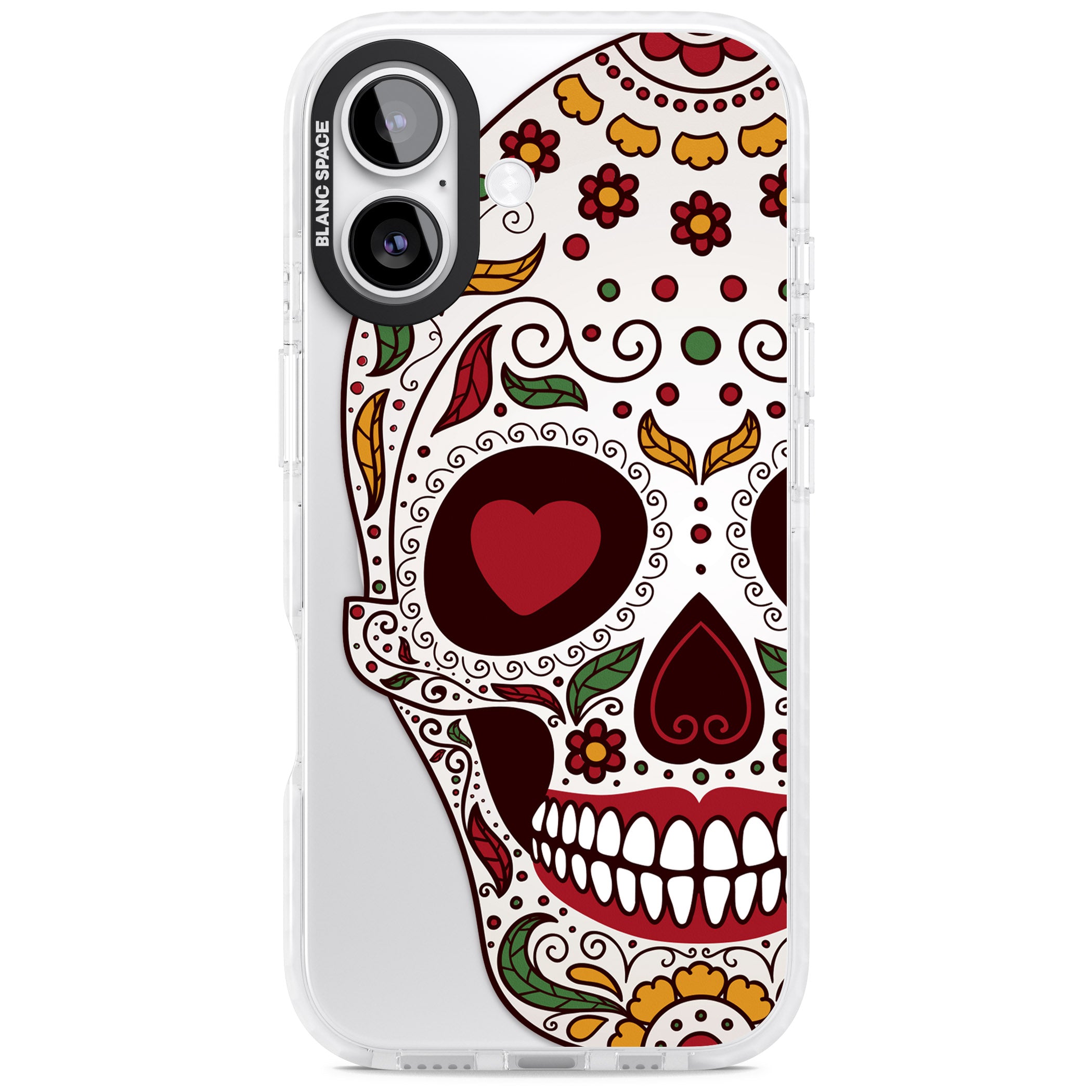 Autumn Sugar Skull iPhone 17 Impact Pro Clear Phone Case