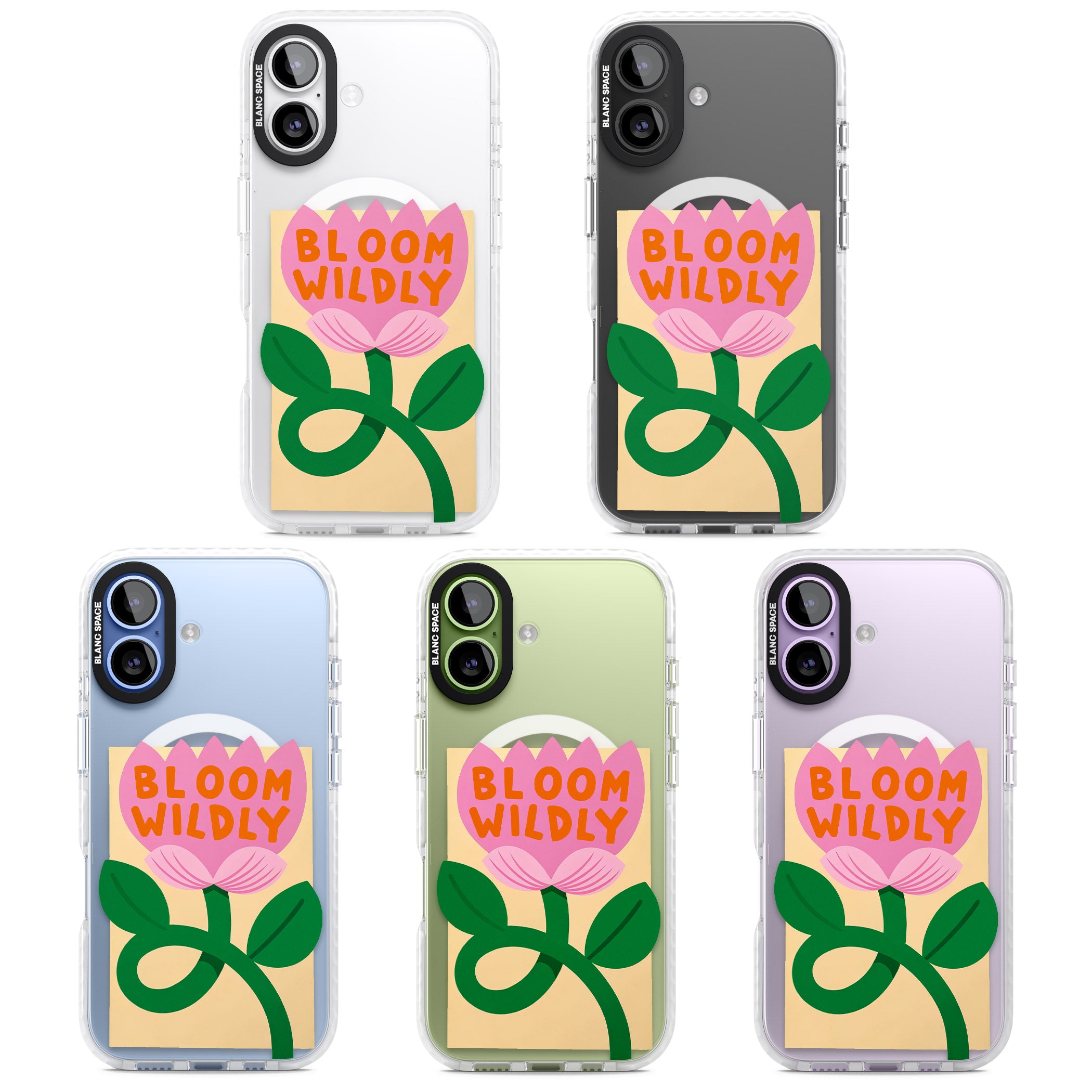 Bloom Wildly iPhone 17 Impact Pro Clear Phone Case APT Impact Protection