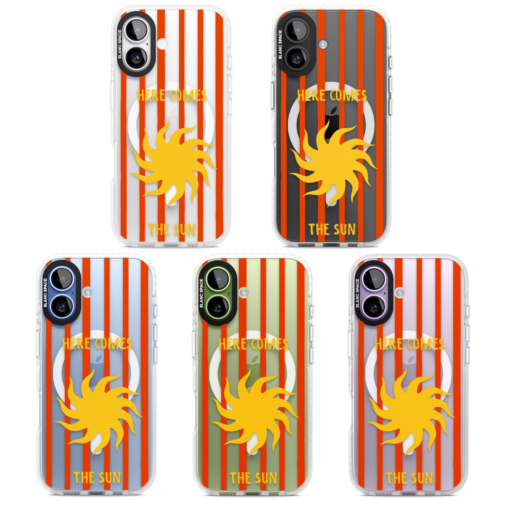 Here Comes The Sun iPhone 17 Impact Pro Clear Phone Case APT Impact Protection
