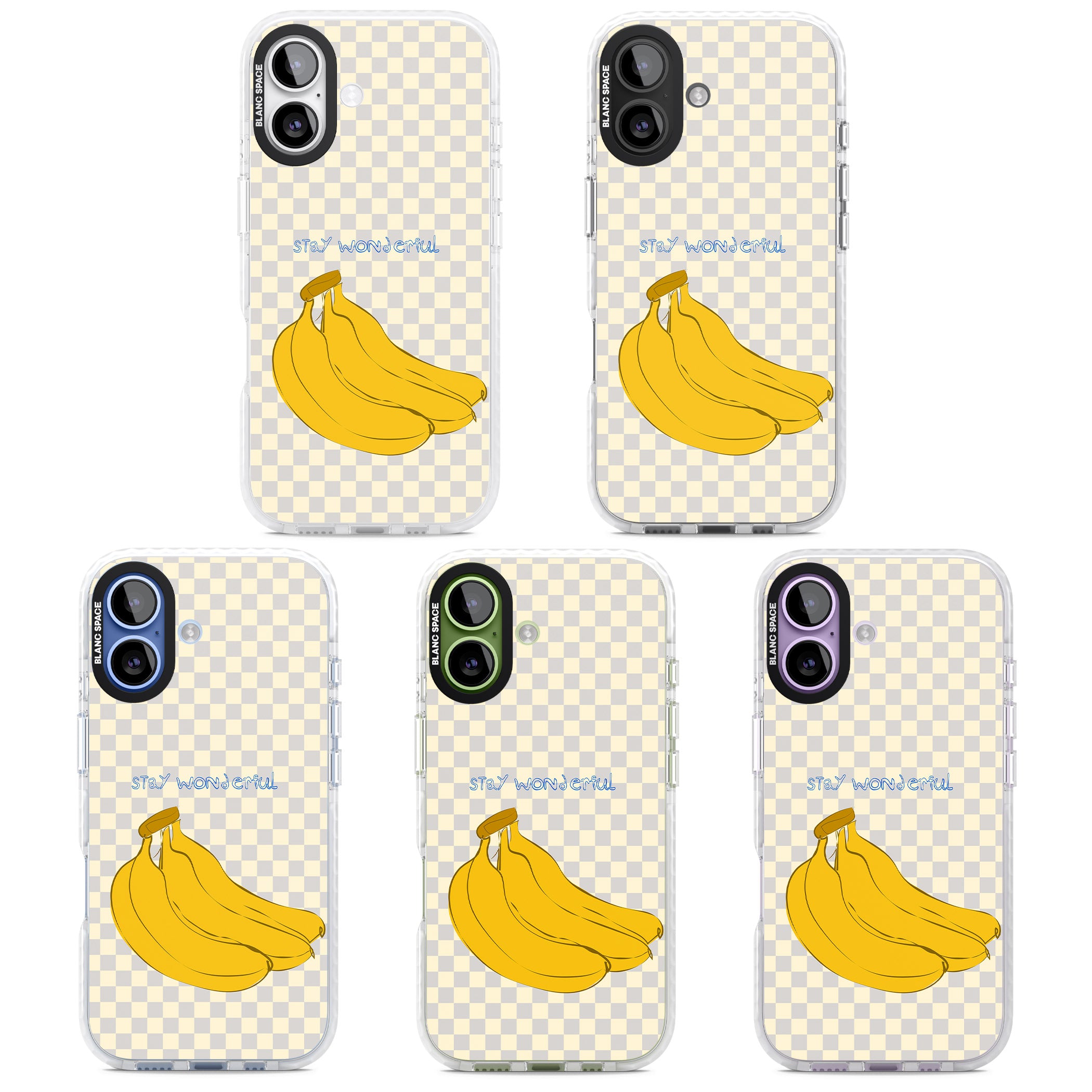 Stay Wonderful Banana iPhone 17 Impact Pro Clear Phone Case APT Impact Protection
