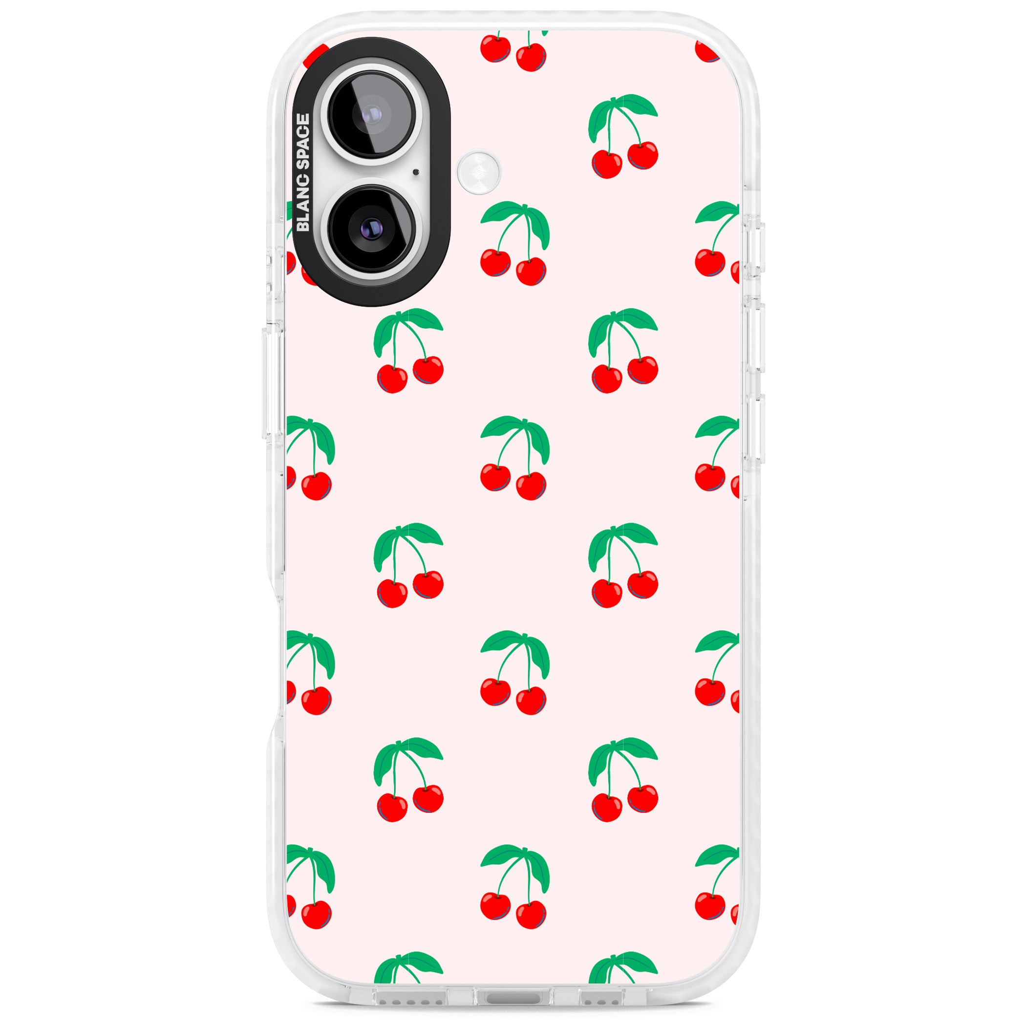 Cute Cherry Pattern iPhone 17 Impact Pro Clear Phone Case